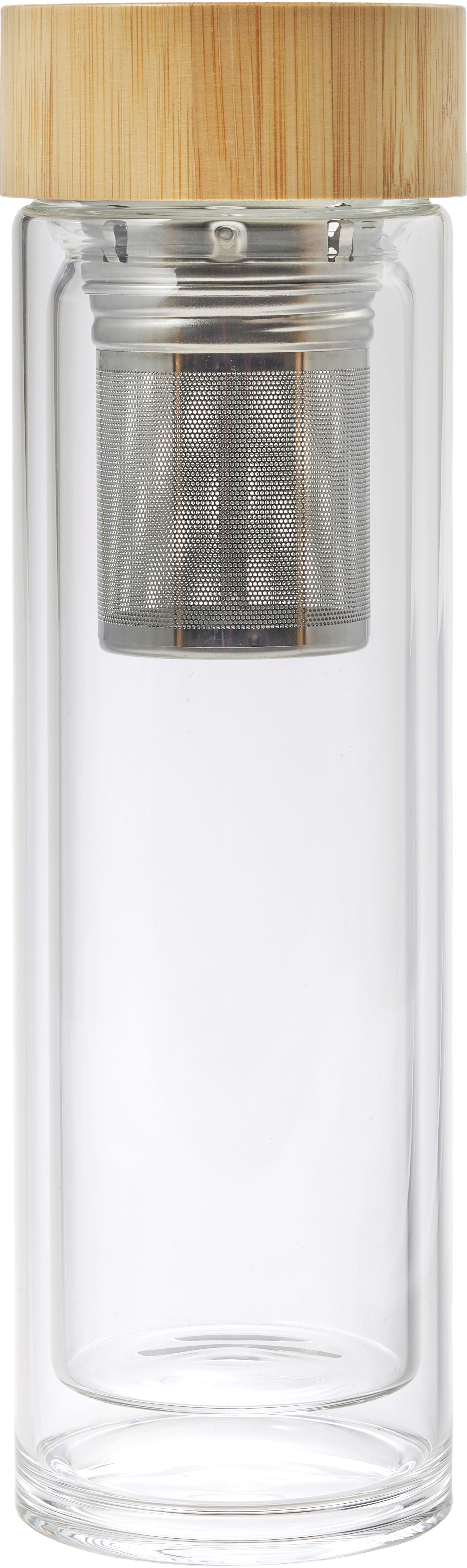 Gourde Vicente | Verre | Couvercle bambou | 420 ml