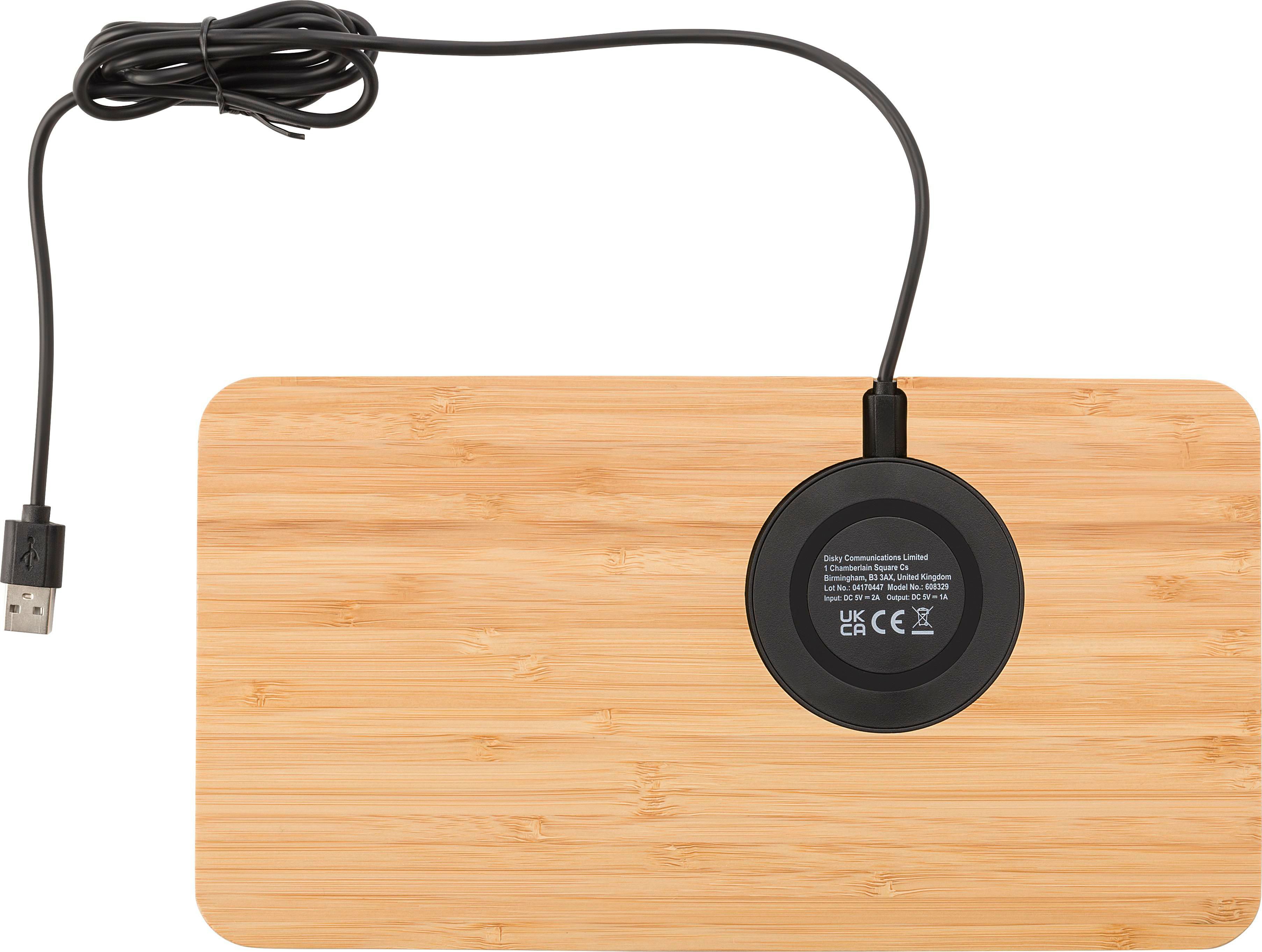 Chargeur sans fil Faye | Bambou | Organiseur de bureau