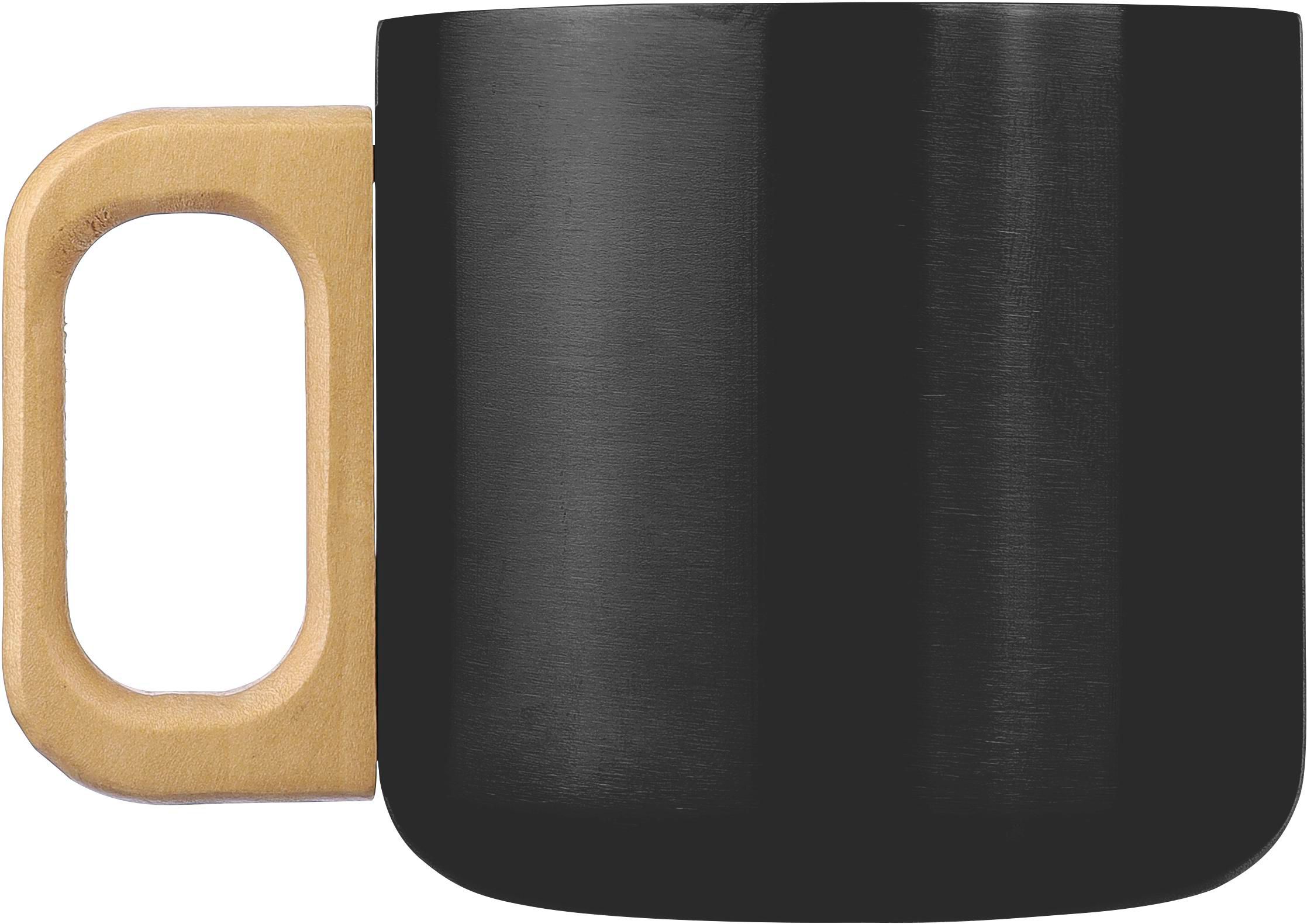 Mug Dwight | Inox recyclé | Manche en bois | 400 ml