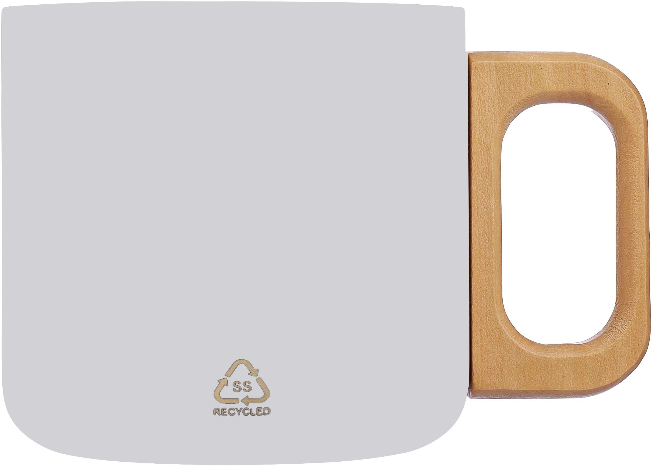 Mug Dwight | Inox recyclé | Manche en bois | 400 ml