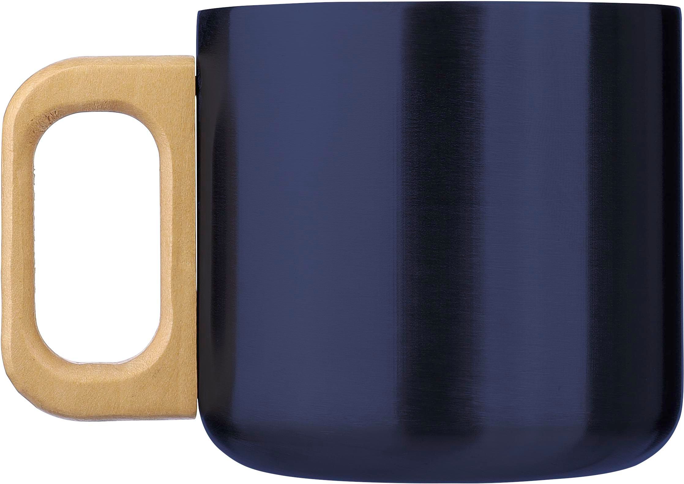 Mug Dwight | Inox recyclé | Manche en bois | 400 ml