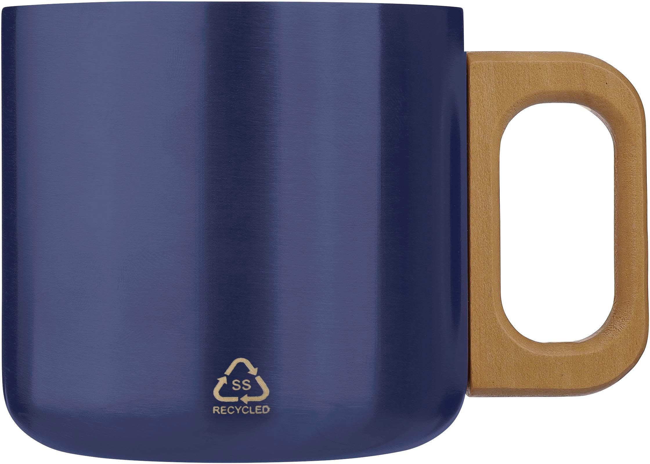 Mug Dwight | Inox recyclé | Manche en bois | 400 ml