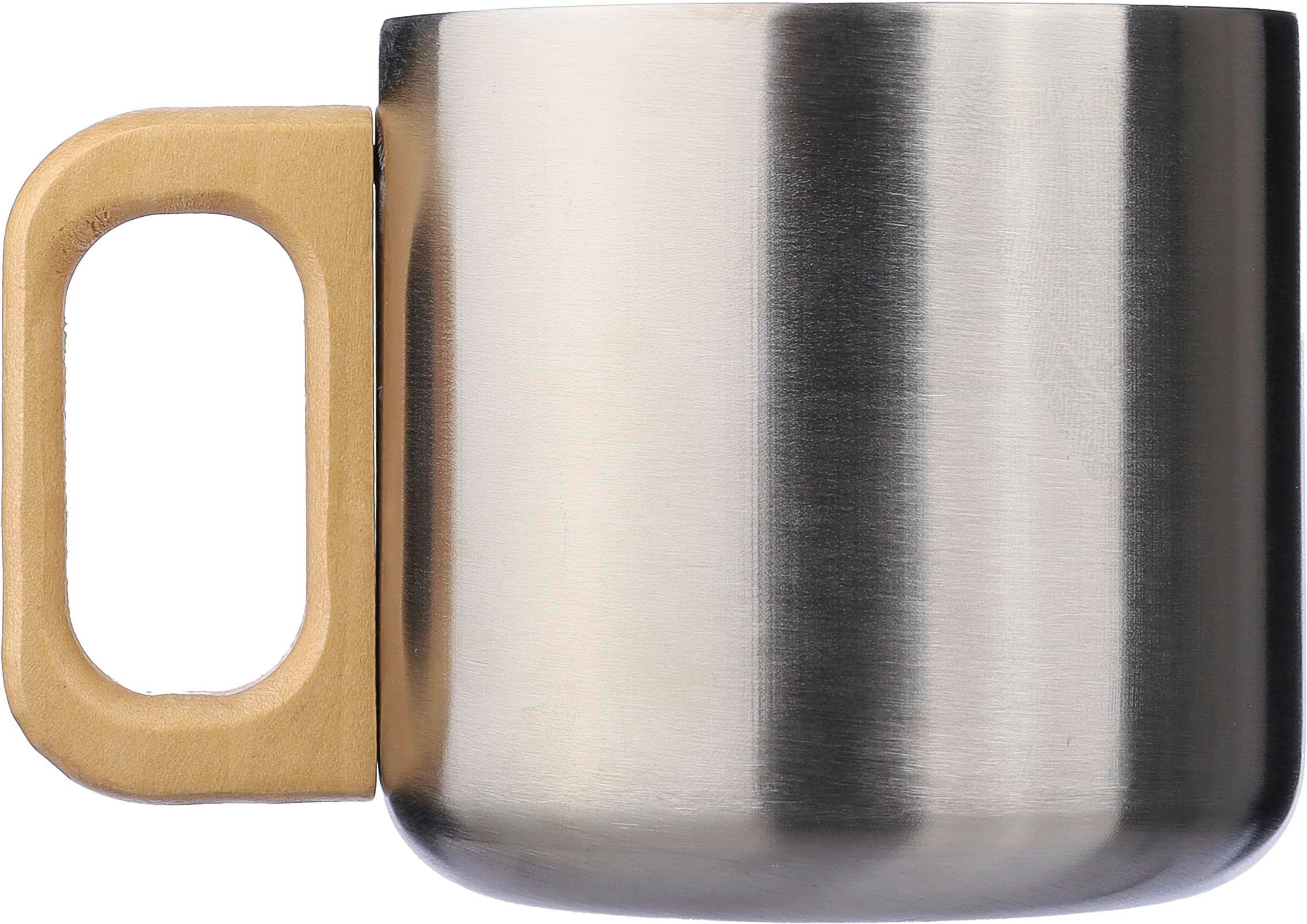 Mug Dwight | Inox recyclé | Manche en bois | 400 ml