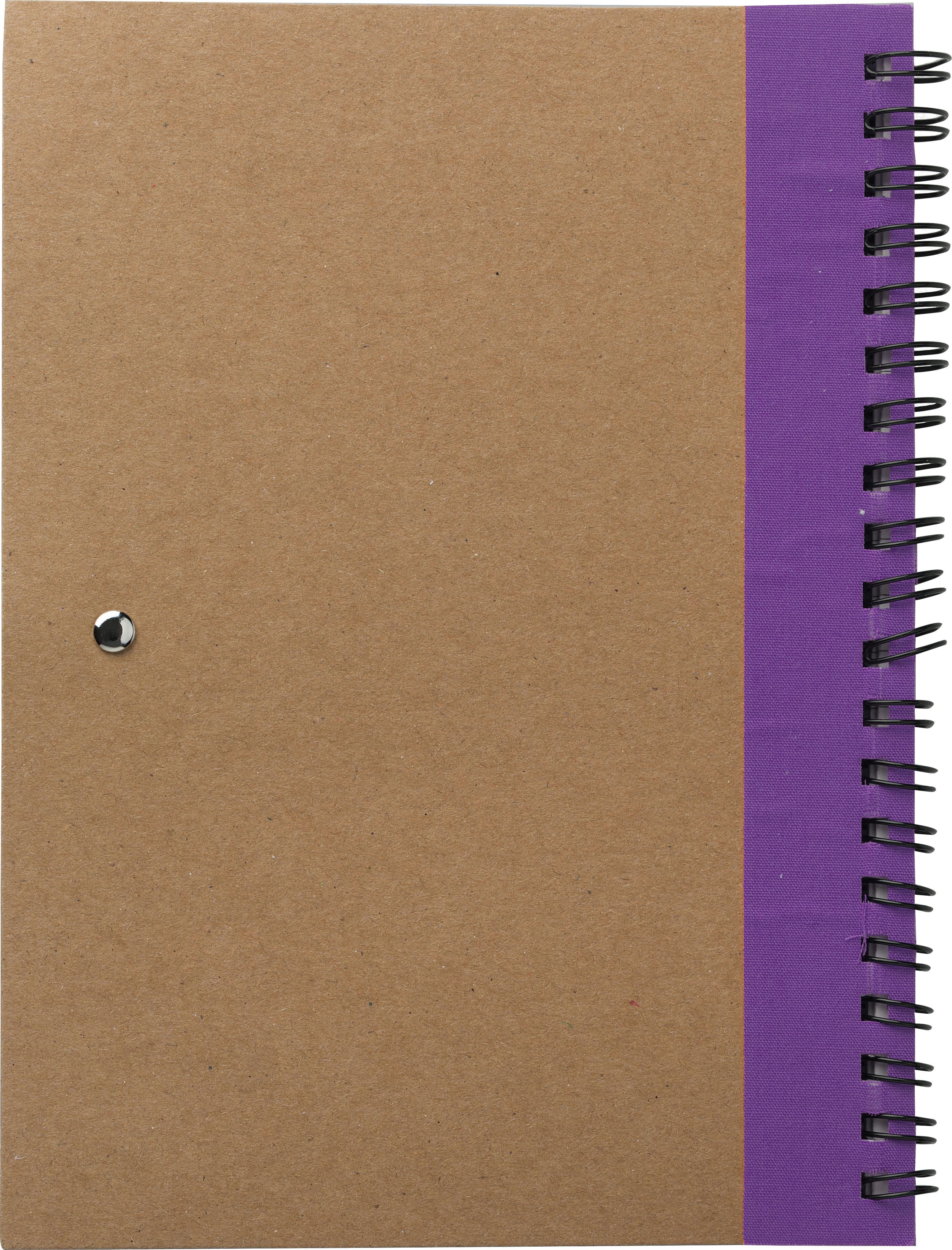Carnet Stella | Carton recyclé | Ligné | Avec stylo bille