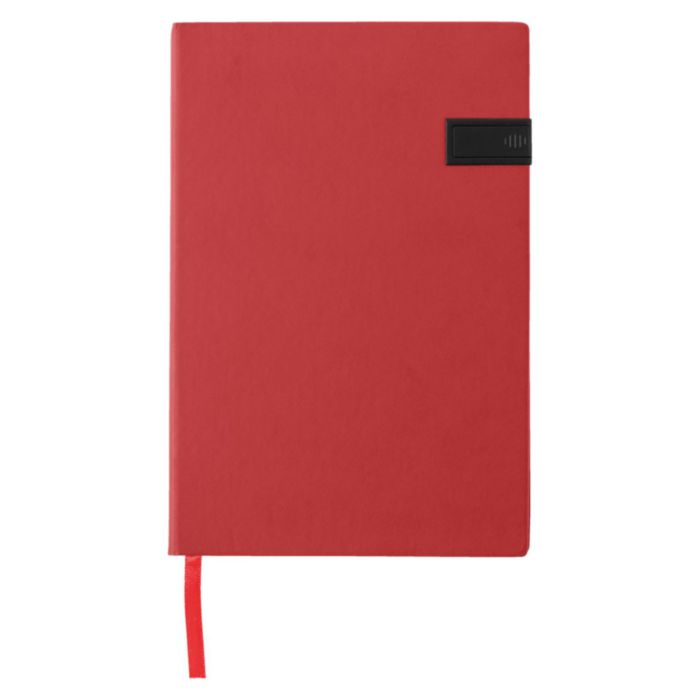 Taccuino formato +/- A5, chiavetta USB 16 GB integrata in PU Lex