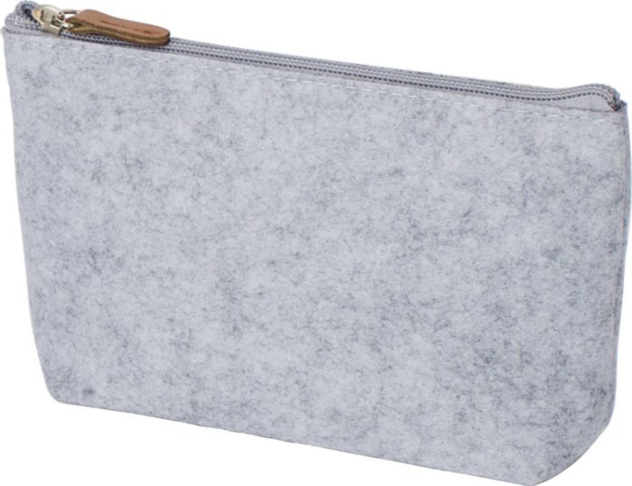 Pochette cosmetica Lucy | Feltro riciclato | Dettagli in similpelle