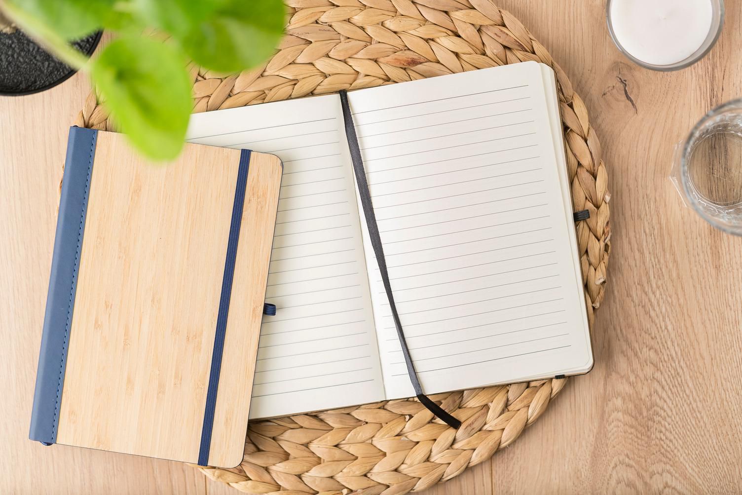 Carnet A5 en bambou et PU Dorita