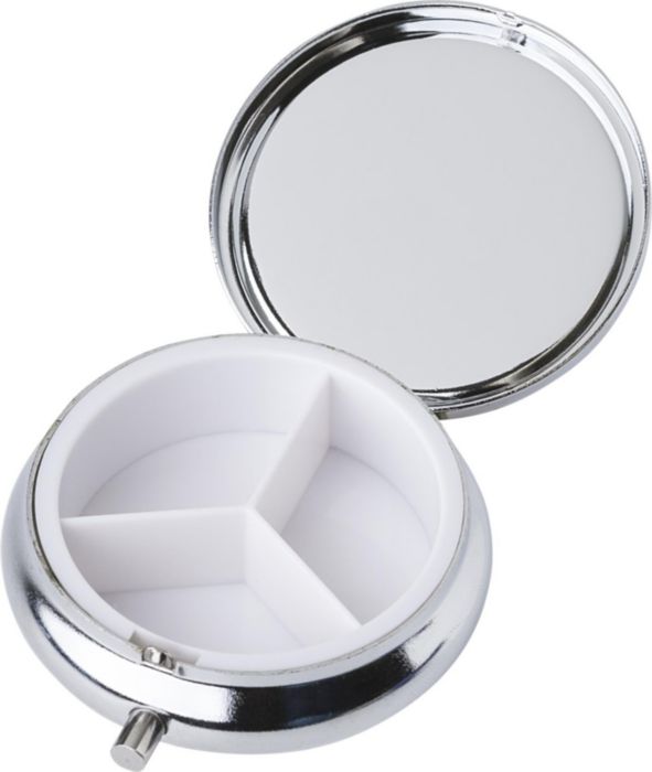 Portapillole Zara | Metallo | 3 scomparti | Specchio