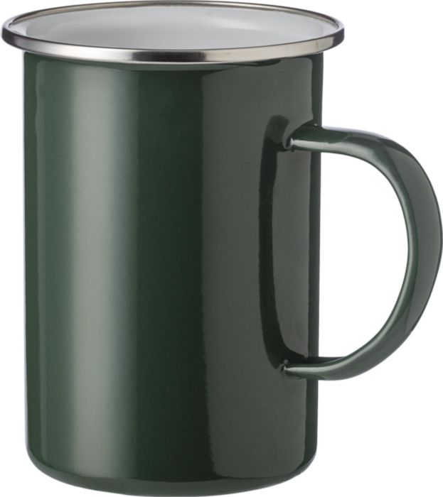 Tazza smaltata Ayden | Bordo in acciaio inox | 500 ml