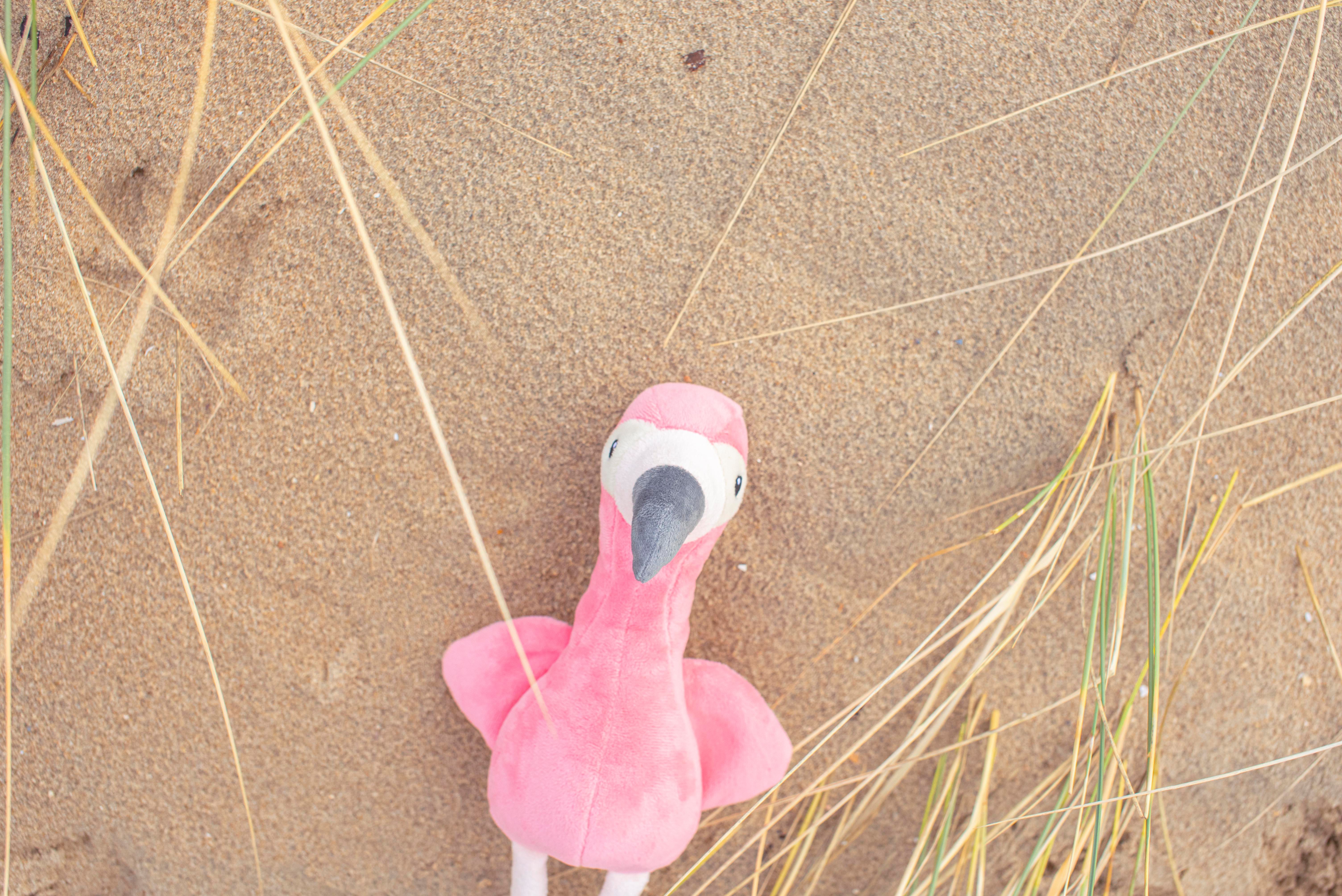 Peluche ‘Flamant rose’ en polyester Alicia