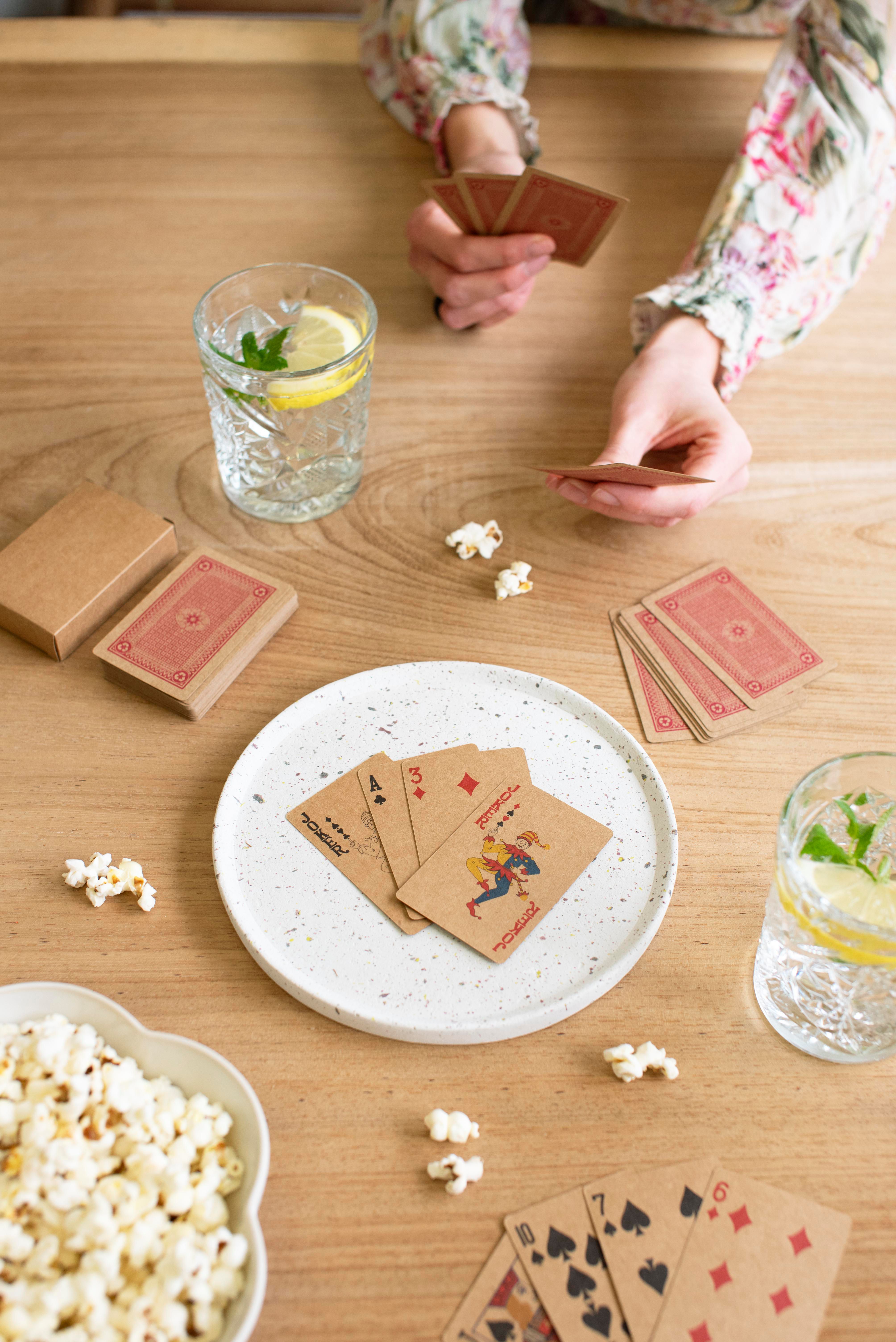 Set de 2 jeux de cartes en carton recyclé Arwen