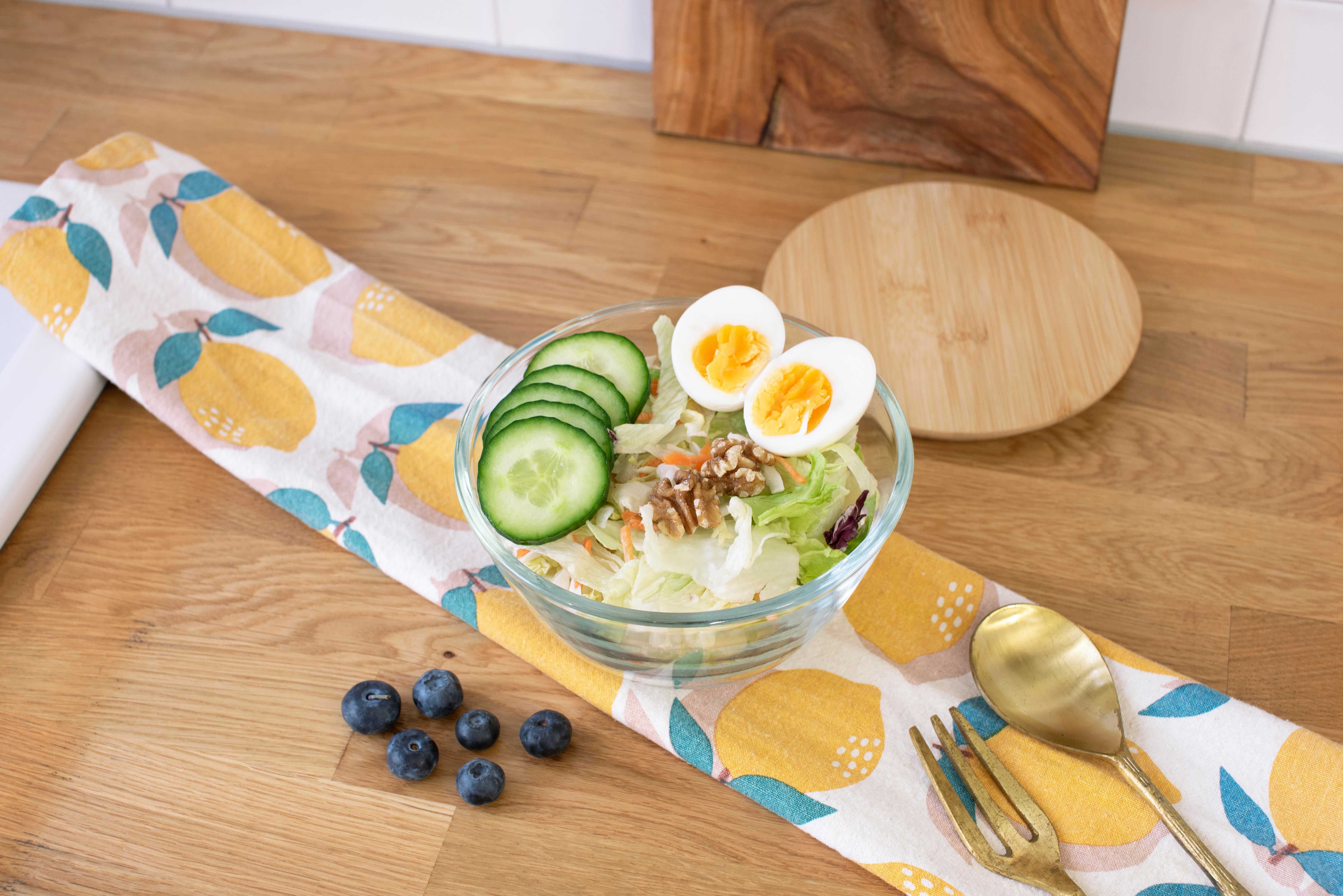 Saladier en verre et bambou Isabeau