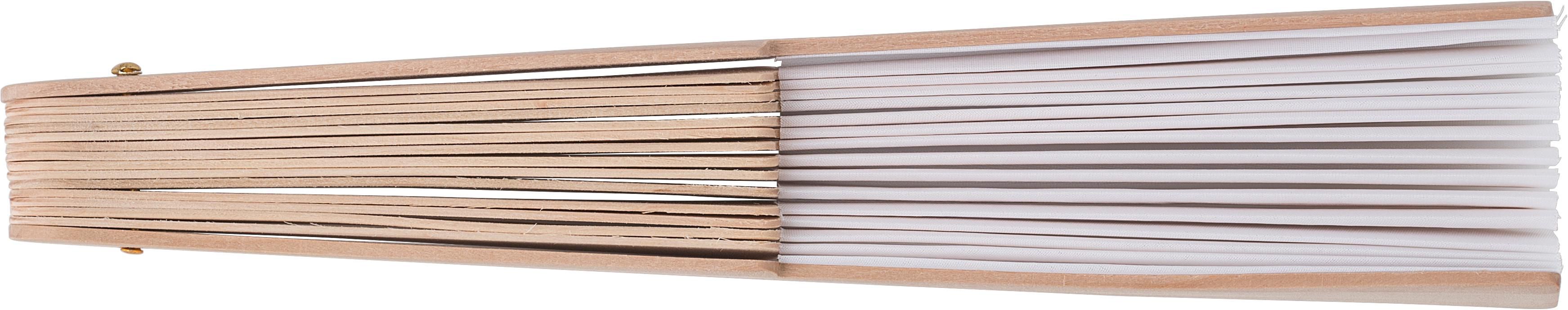 Eventail en bois et en rPET dans une boîte cadeau kraft Rosanne