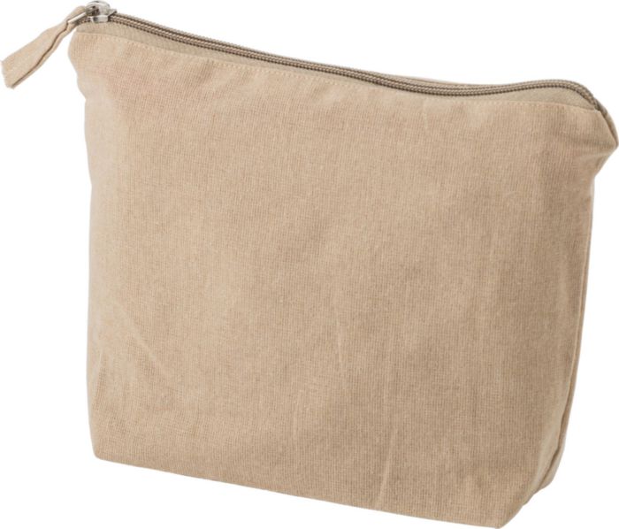 Pochette cosmetica Cressida | Cotone riciclato 180 g/m²
