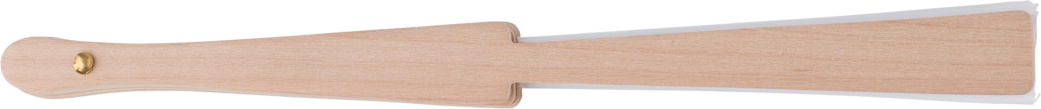 Eventail en bois et en rPET dans une boîte cadeau kraft Rosanne