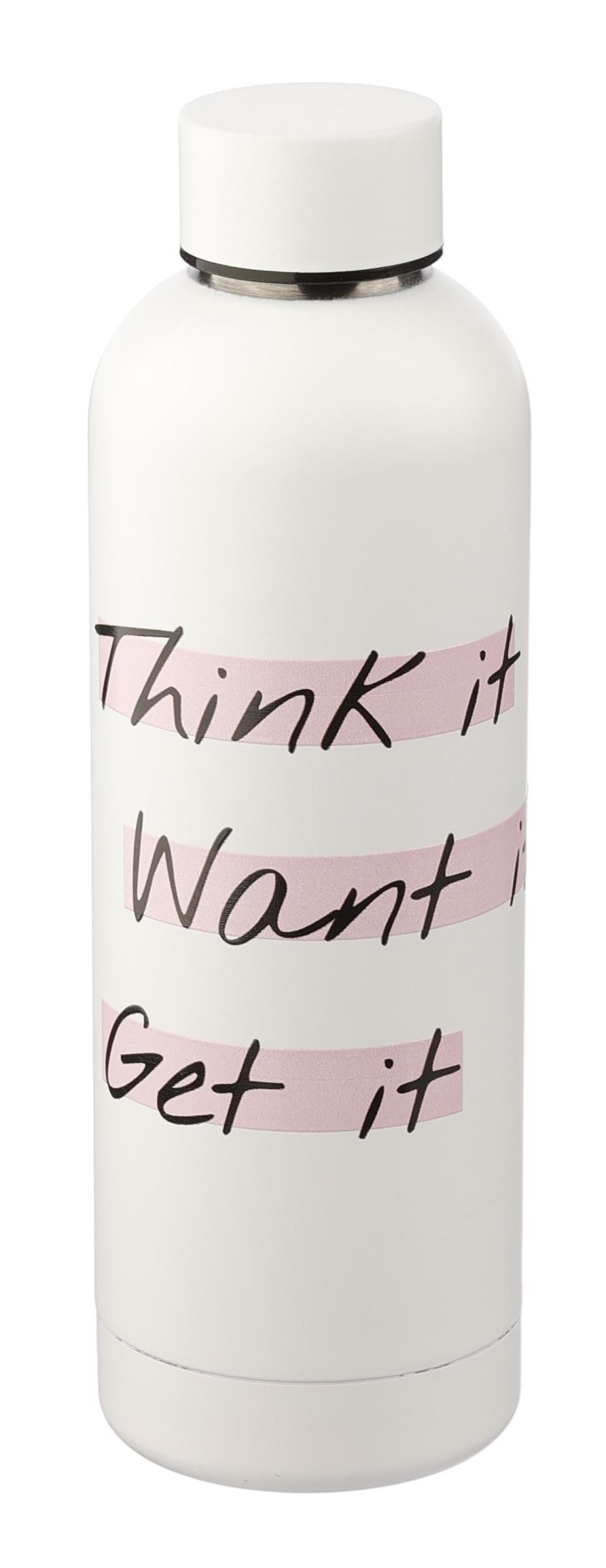 Gourde double paroi de 500 ml en acier inoxydable recyclé Isaih