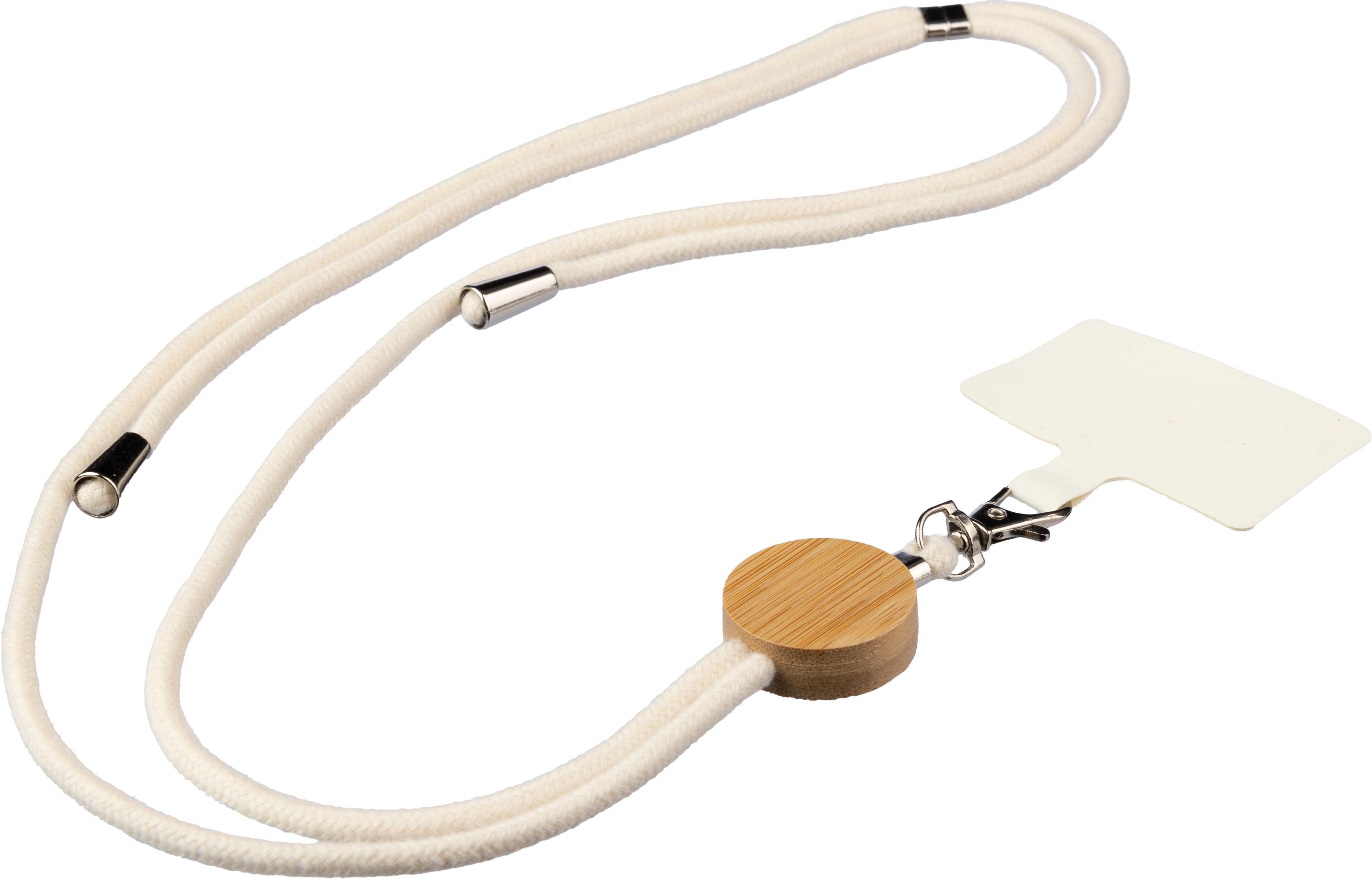 Porte-téléphone lanyard en coton Lucia