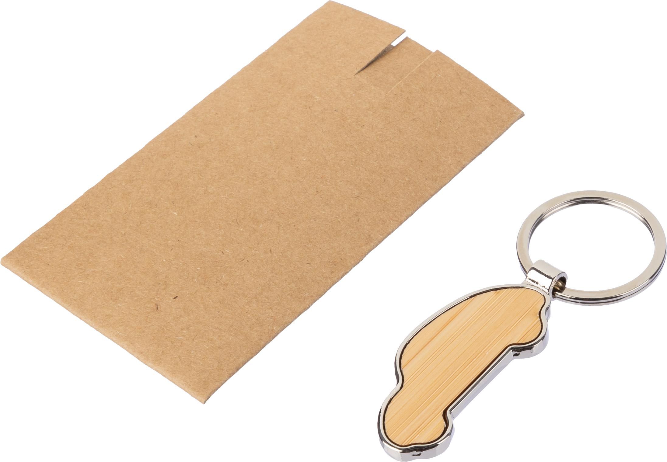 Porte-clés en zinc et bambou Angelika