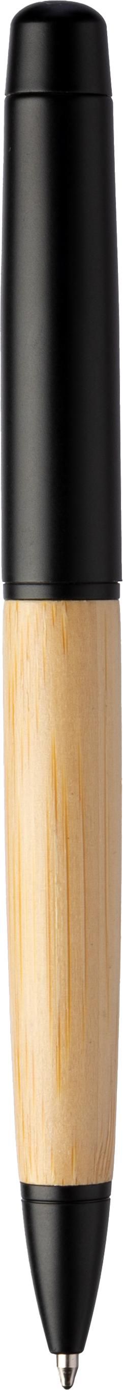 Stylo bille twist en acier inoxydable et bambou Anke