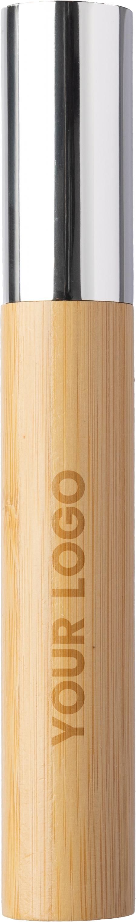 Stylo bille twist en acier inoxydable et bambou Anke