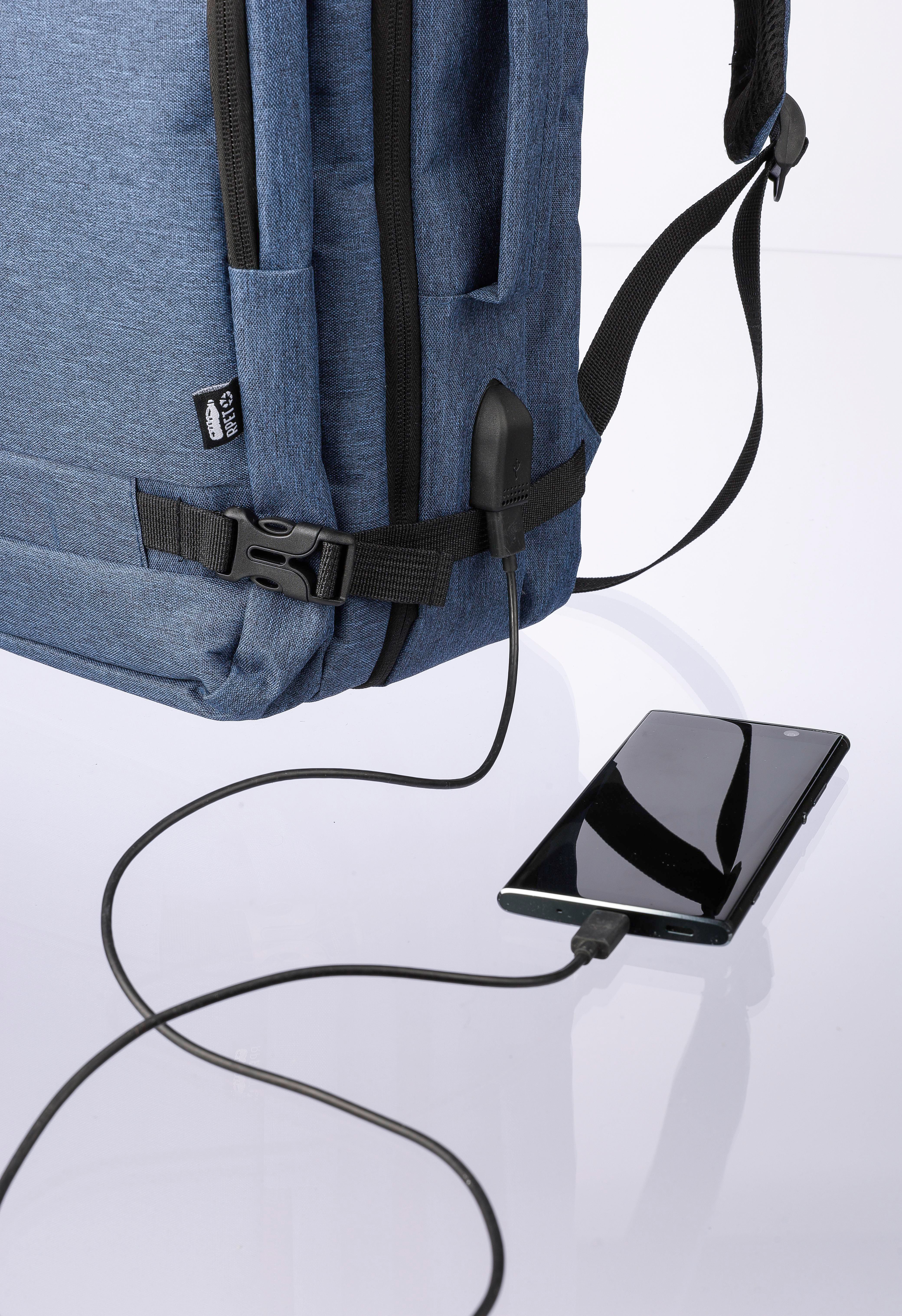 Sac à dos porte-ordinateur de 17'' en polyester rPET 300D Malcolm