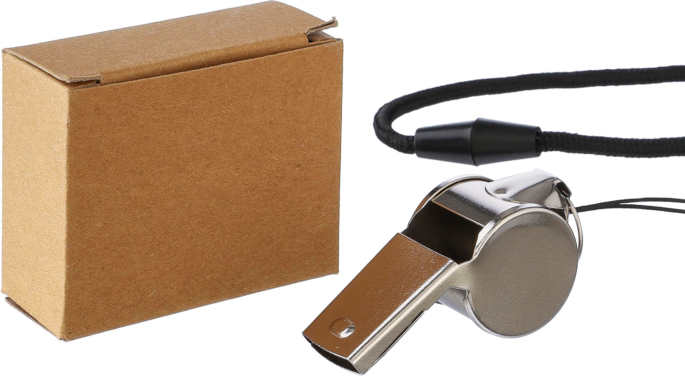 Sifflet tour de cou en métal Rebecca