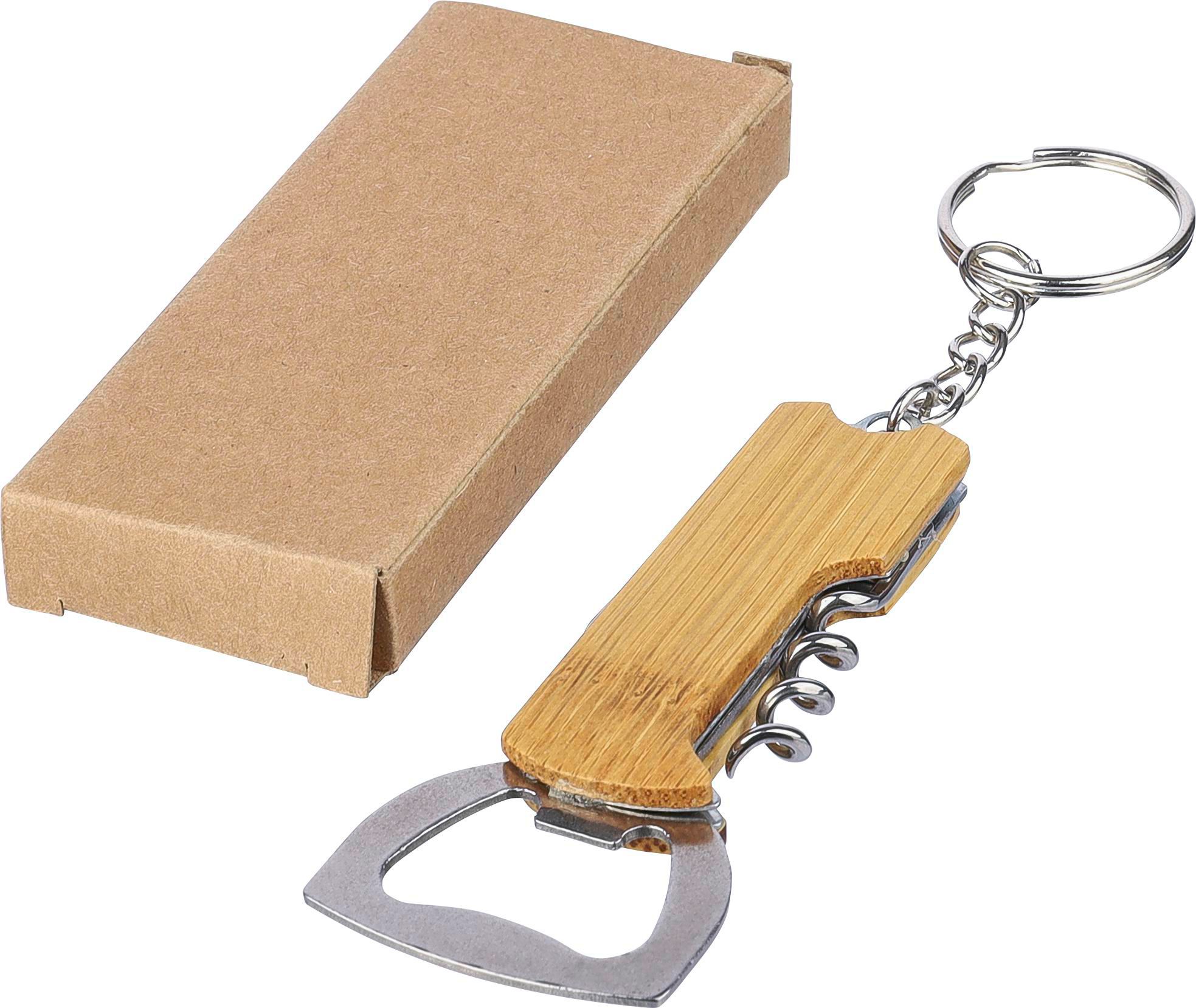 Porte-clés décapsuleur en bambou Stuart