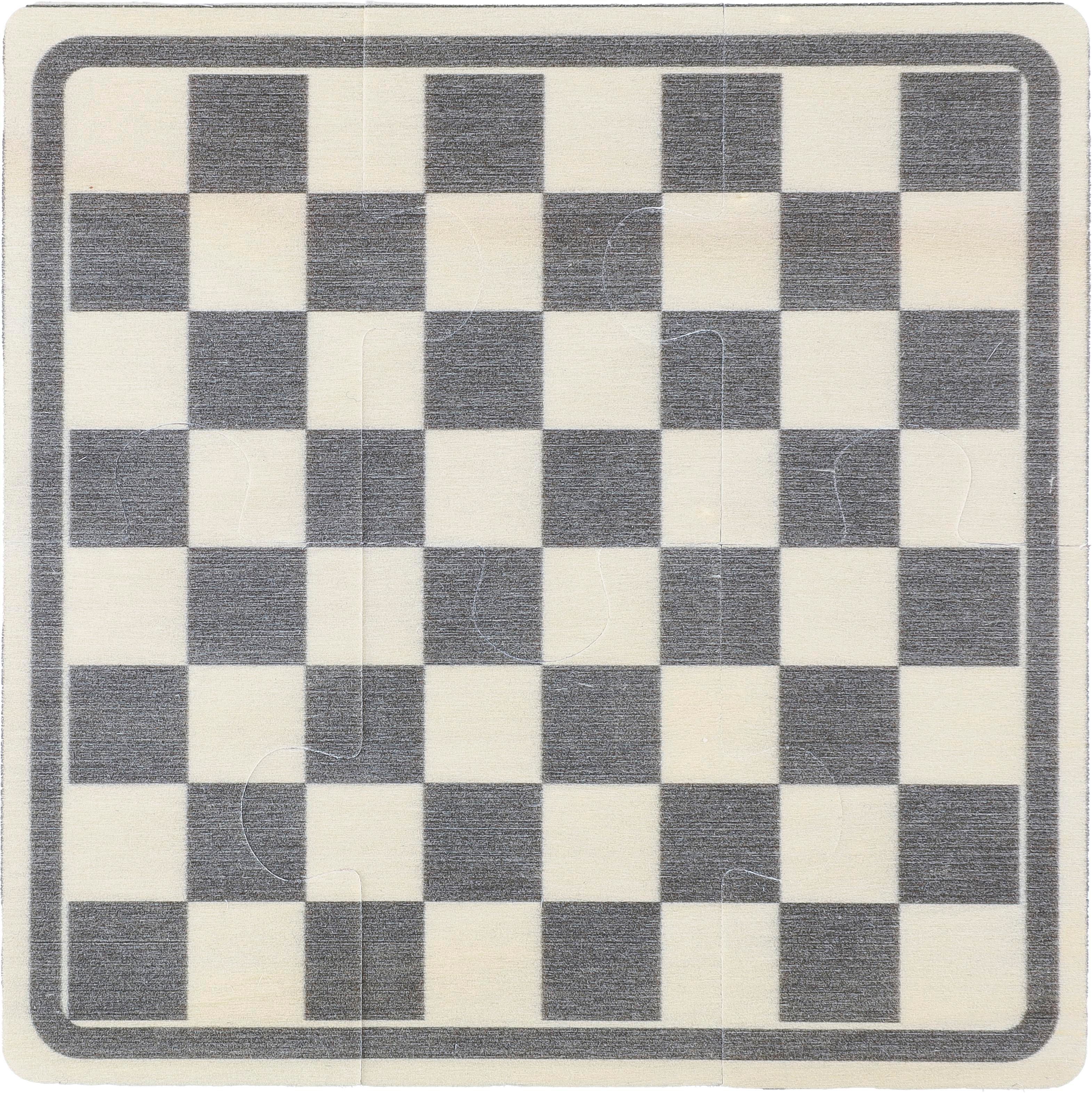 Jeu d'échecs et de dames en bois Hank