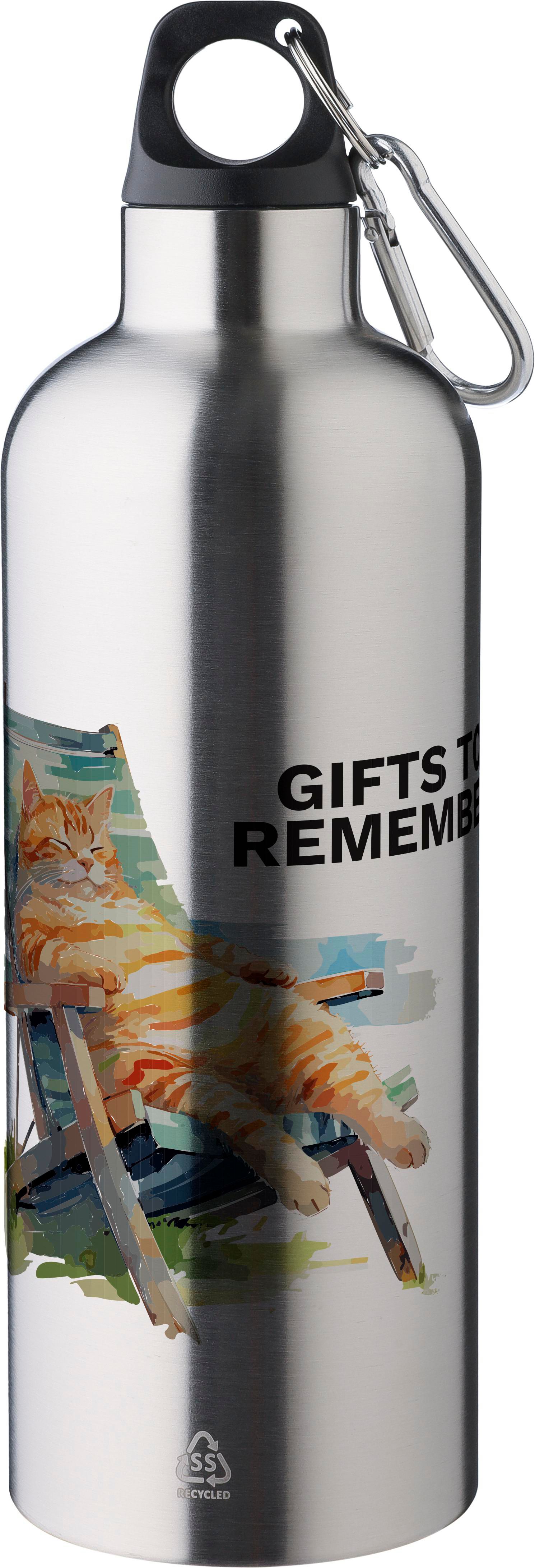 Gourde double paroi de 500 ml en acier inoxydable recyclé Lysandra