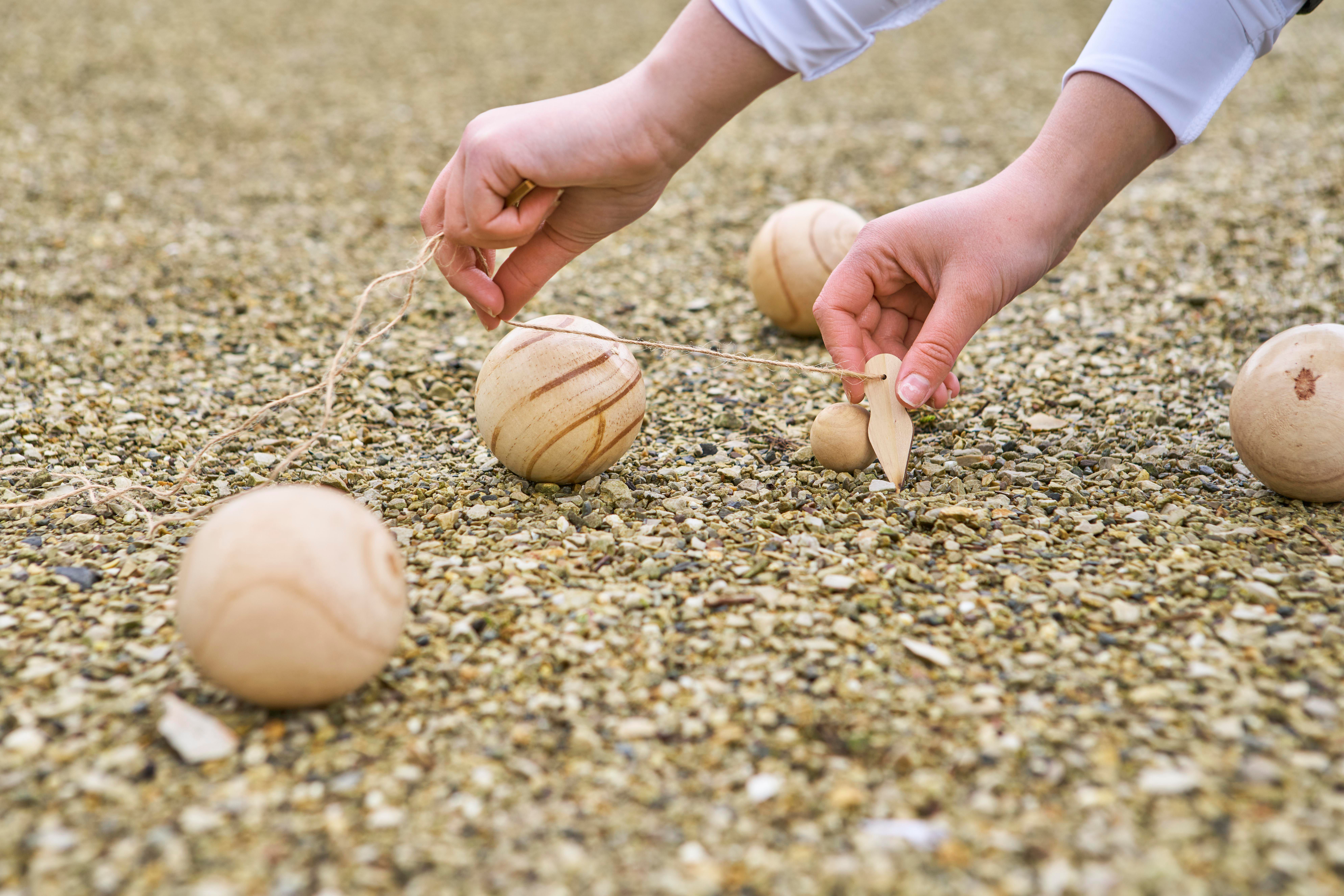 Ensemble de jeu de boules en bois Quillian