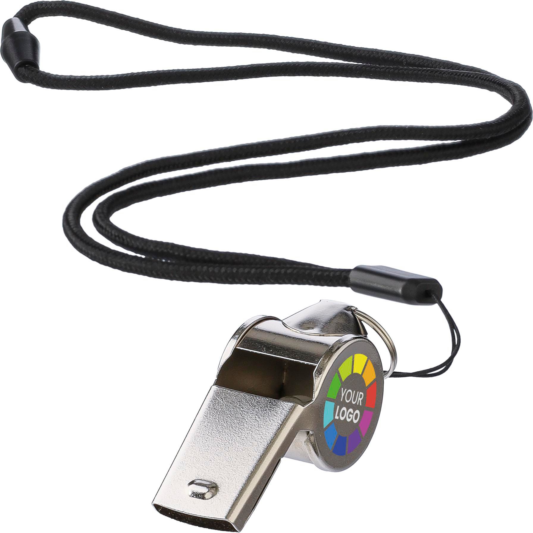 Sifflet tour de cou en métal Rebecca