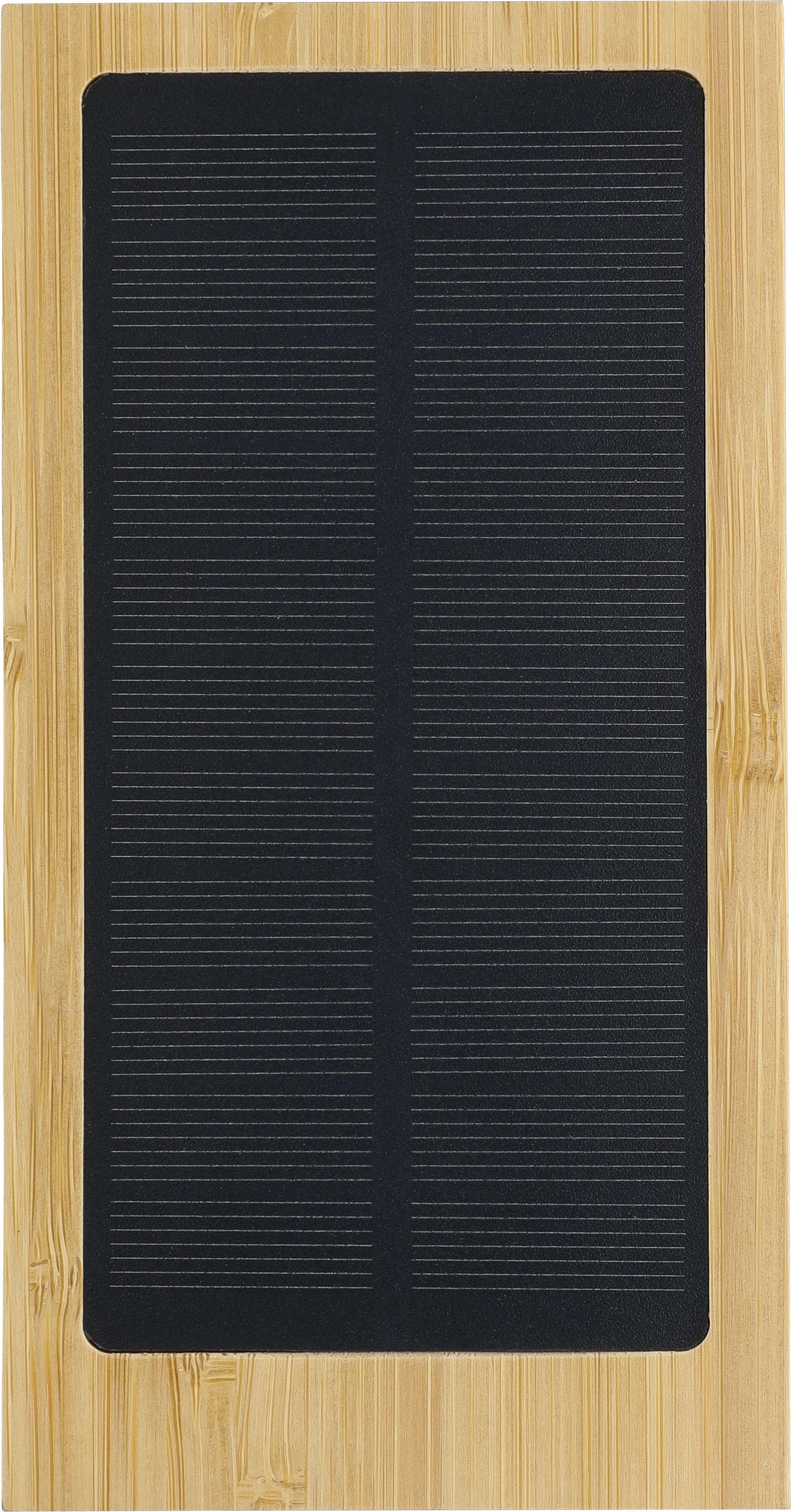 Power bank solaire en bambou Elz