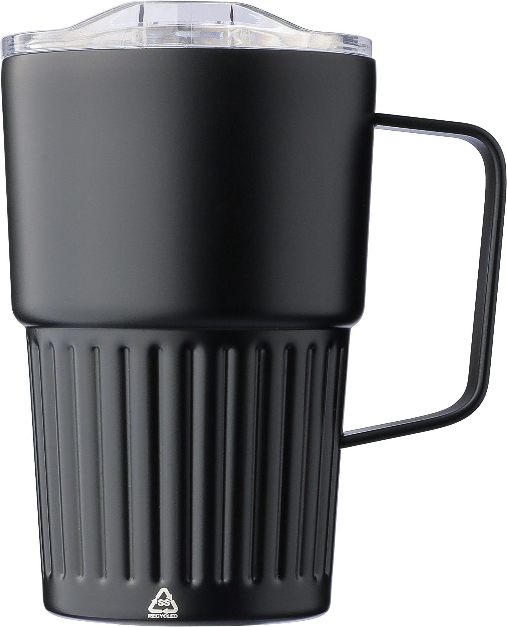 Mug nomade double paroi en acier inoxydable recyclé de 450 ml Calo