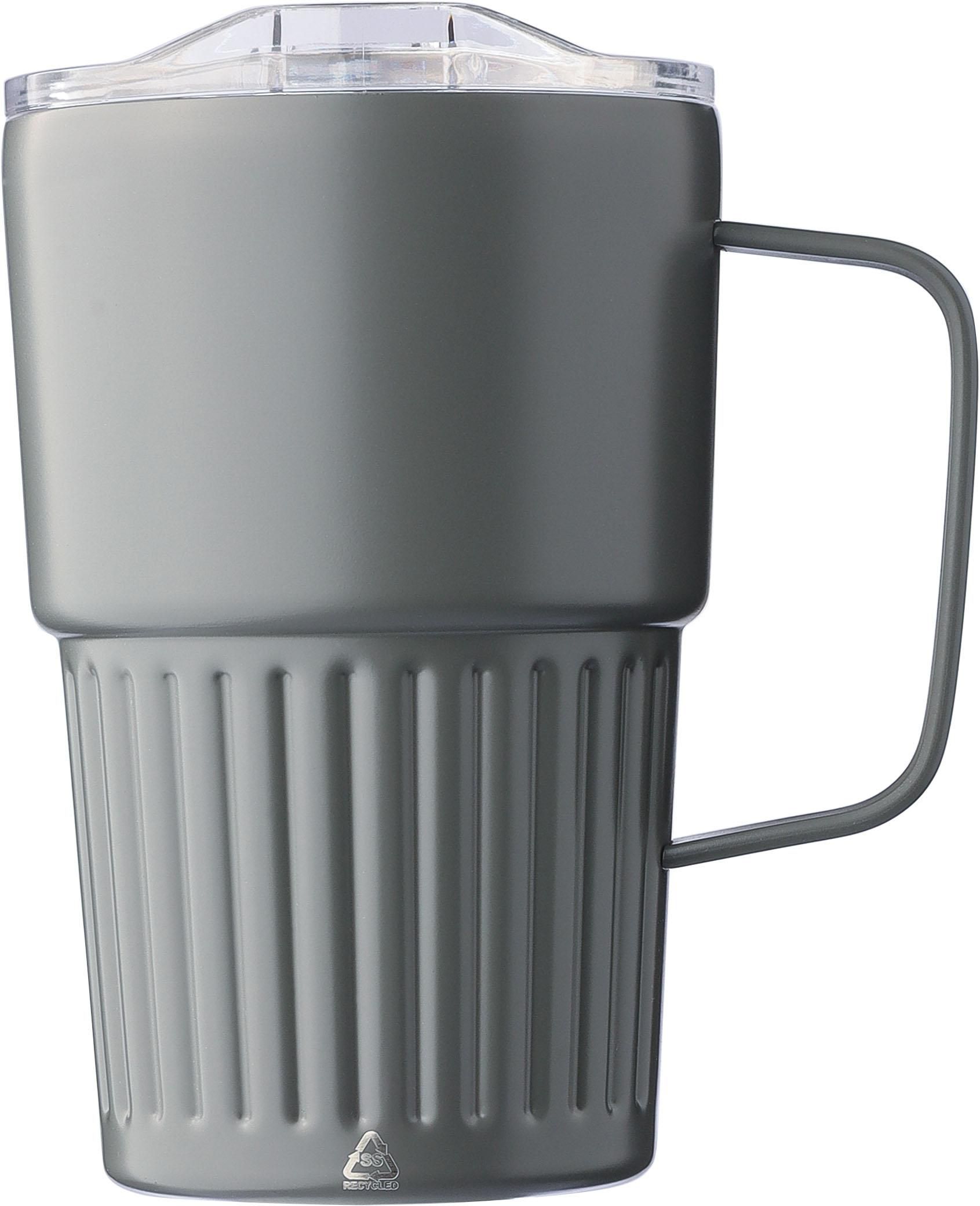 Mug nomade double paroi en acier inoxydable recyclé de 450 ml Calo