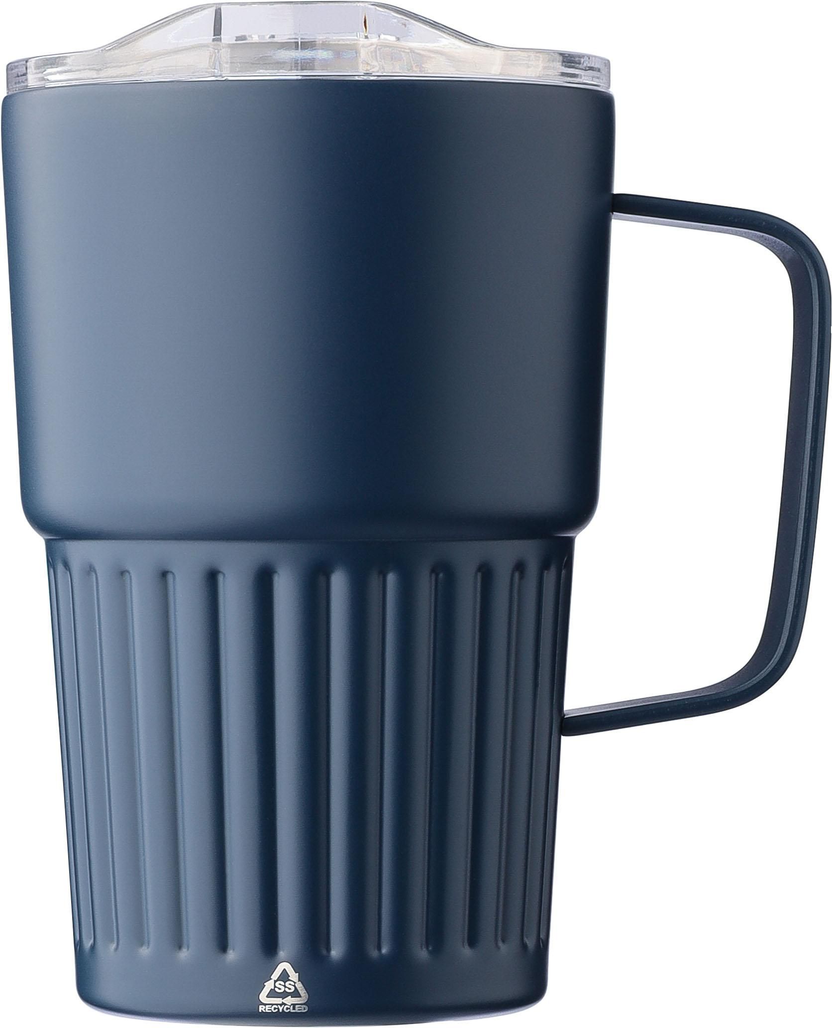 Mug nomade double paroi en acier inoxydable recyclé de 450 ml Calo