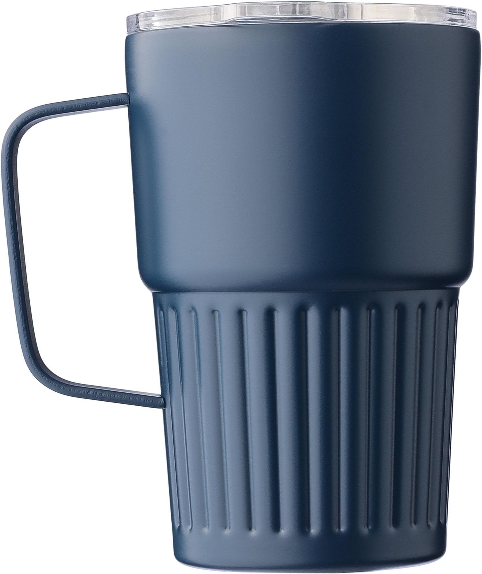 Mug nomade double paroi en acier inoxydable recyclé de 450 ml Calo