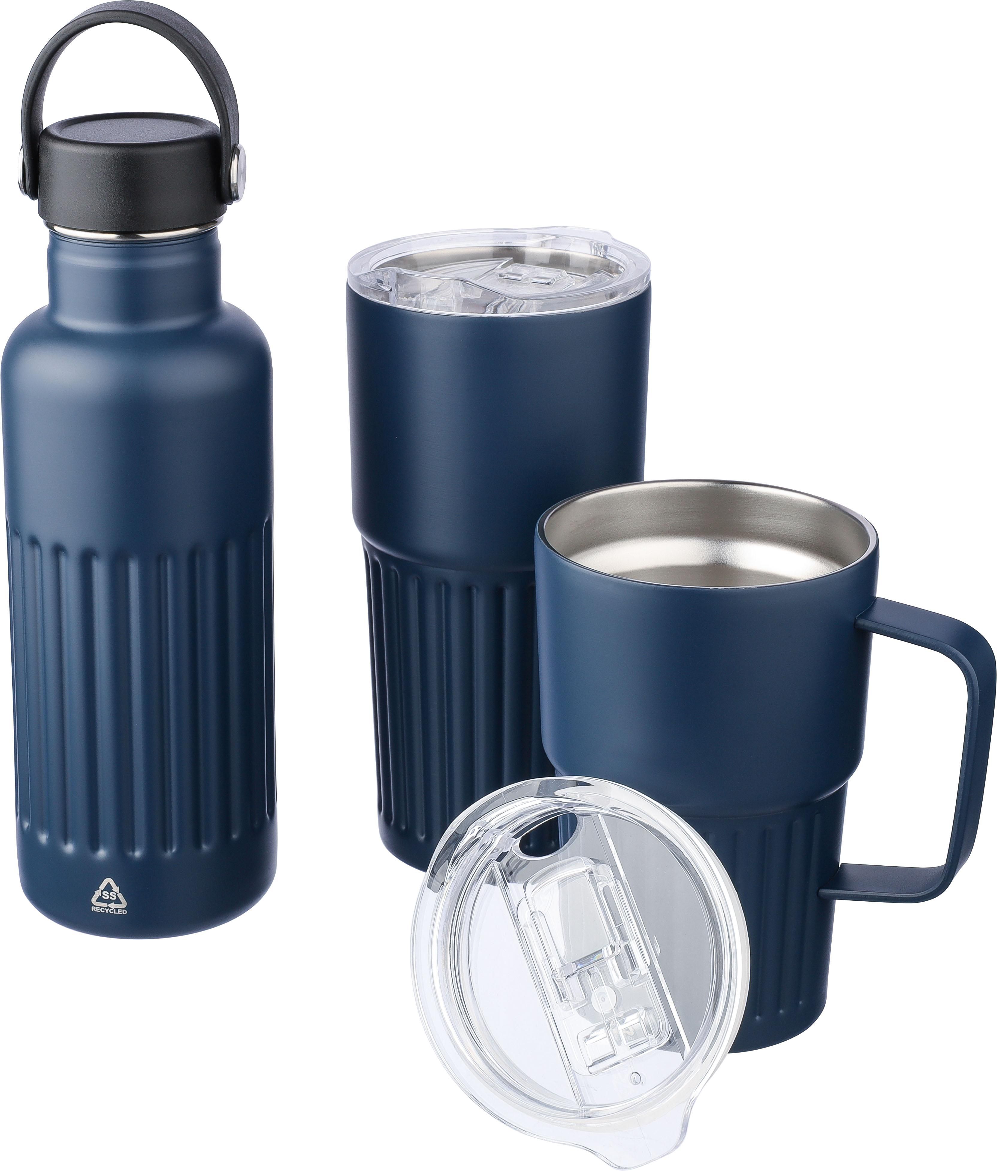 Mug double paroi en acier inoxydable recyclé de 500 ml Kael