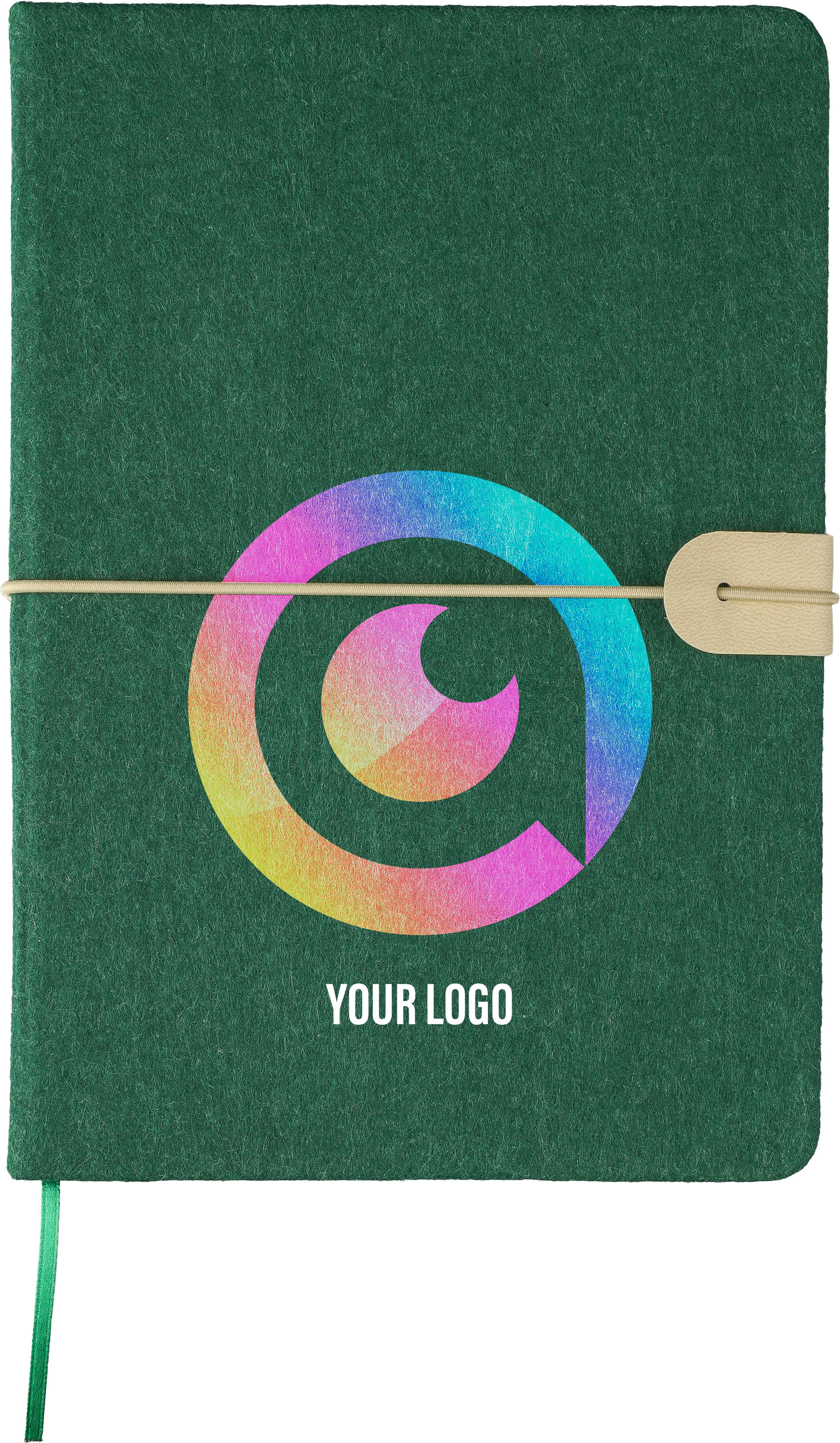 Carnet A5 en feutre recyclé Dario