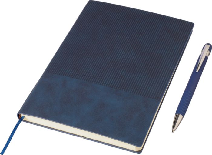 Set taccuino Tarek | Similpelle riciclata | A5 | Con penna