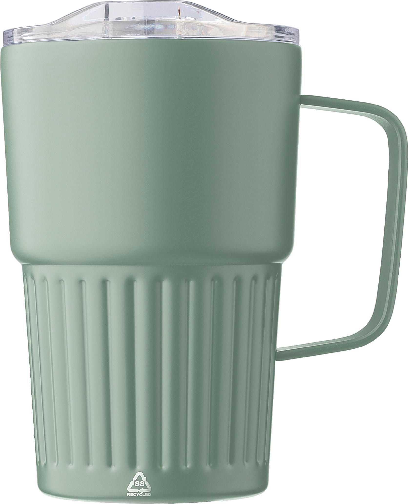 Mug nomade double paroi en acier inoxydable recyclé de 450 ml Calo
