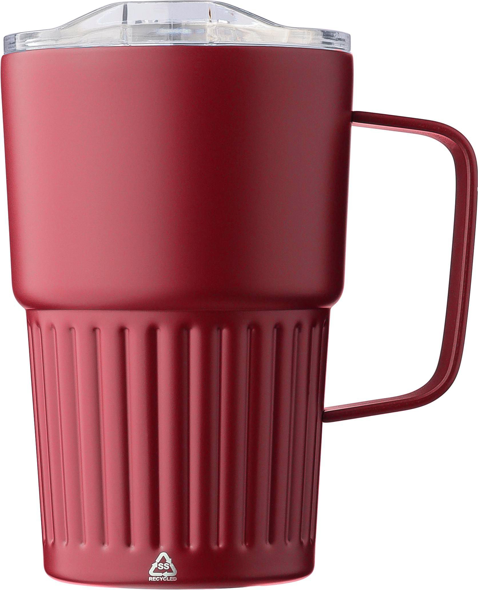 Mug nomade double paroi en acier inoxydable recyclé de 450 ml Calo