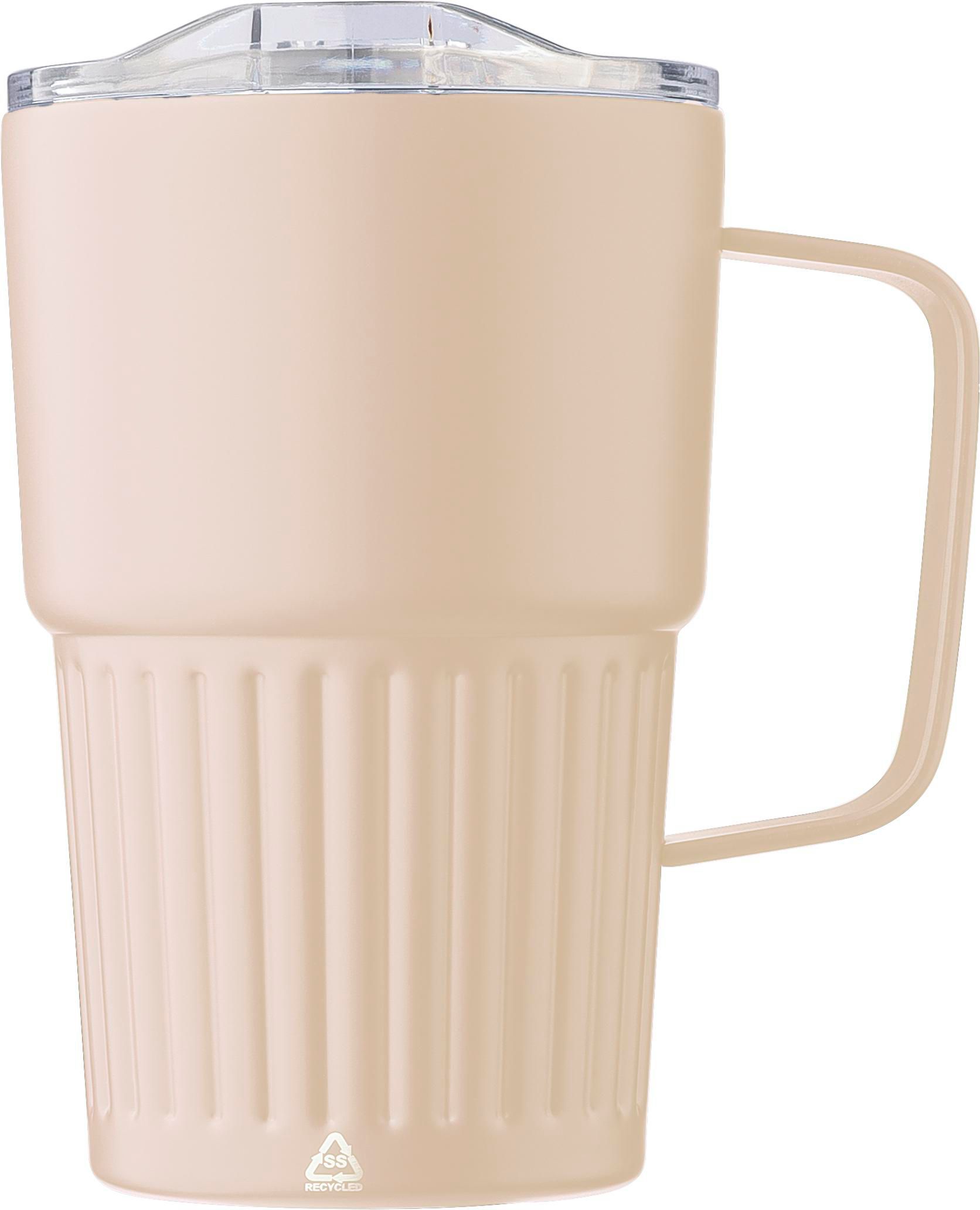 Mug nomade double paroi en acier inoxydable recyclé de 450 ml Calo