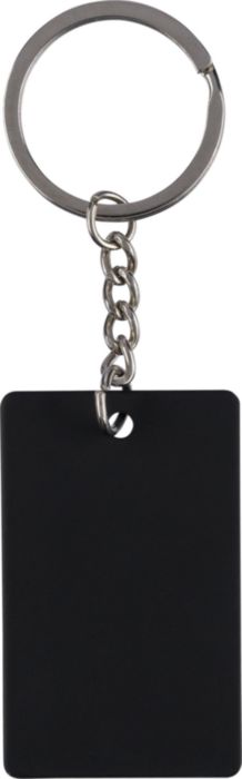 Portachiavi a forma rettangolare in acciaio inox riciclato Jax