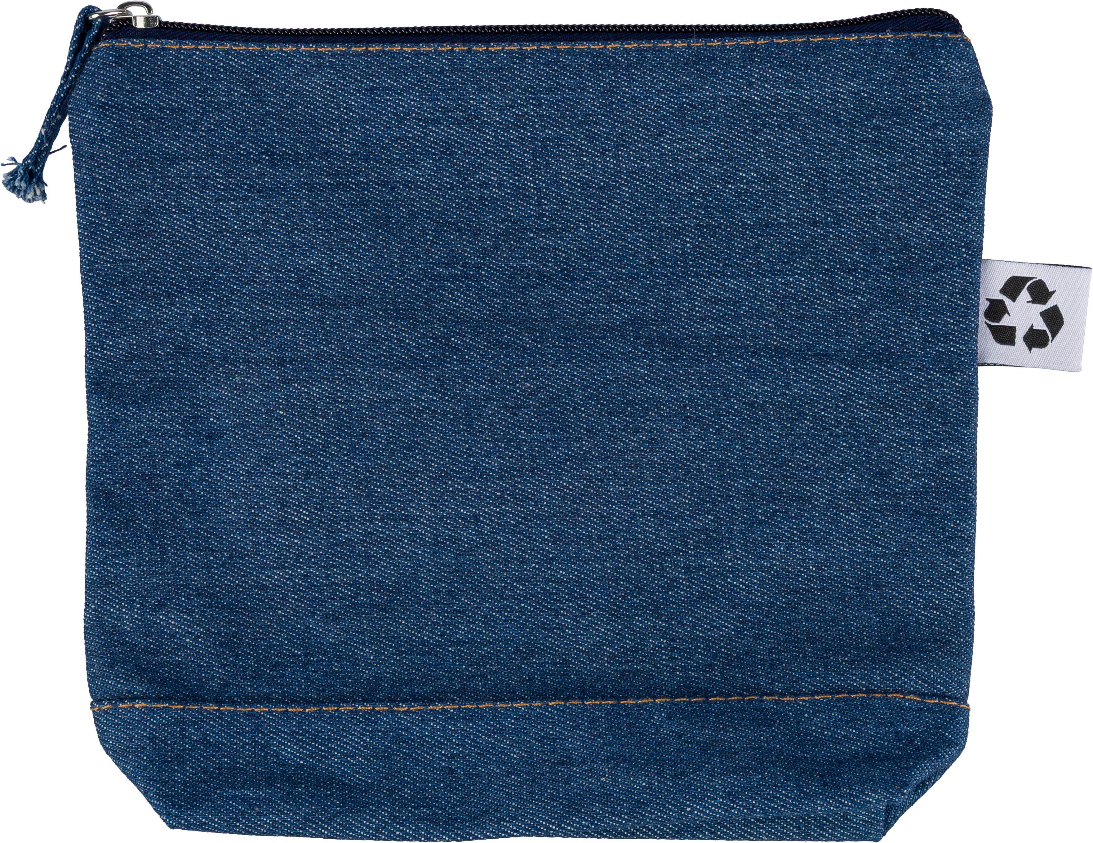 Trousse de maquillage en denim recyclé Orin