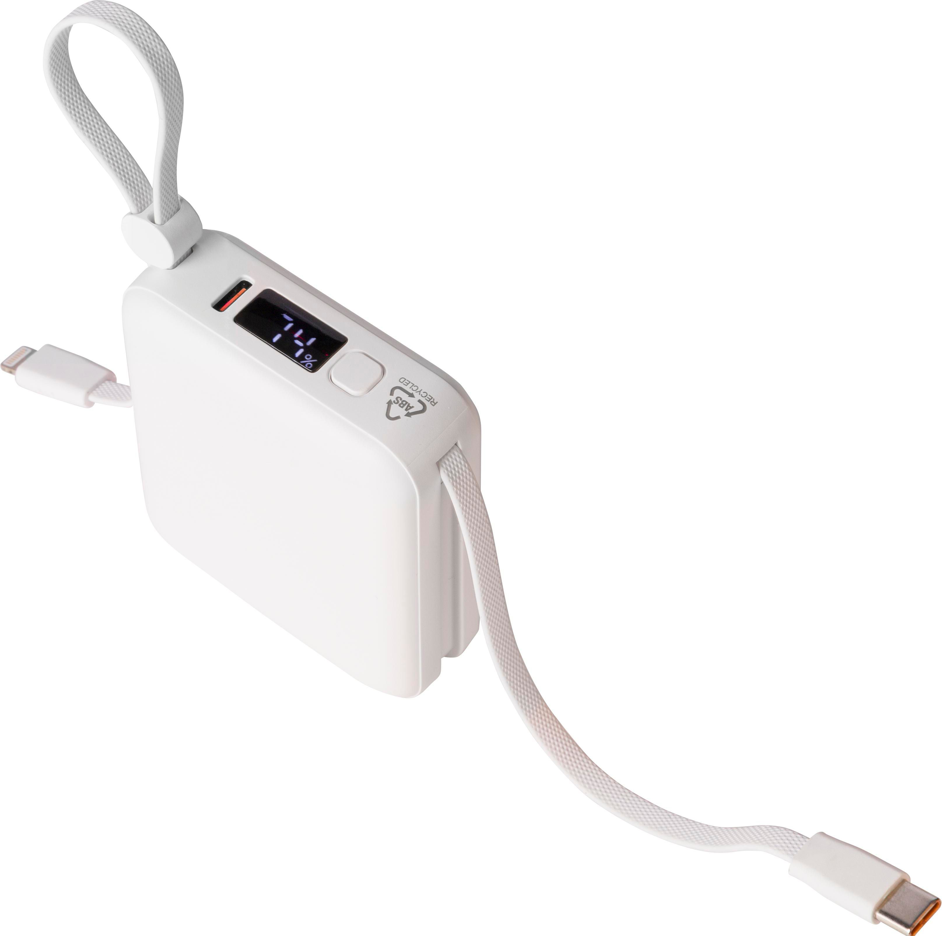 Power bank en ABS recyclé Jona