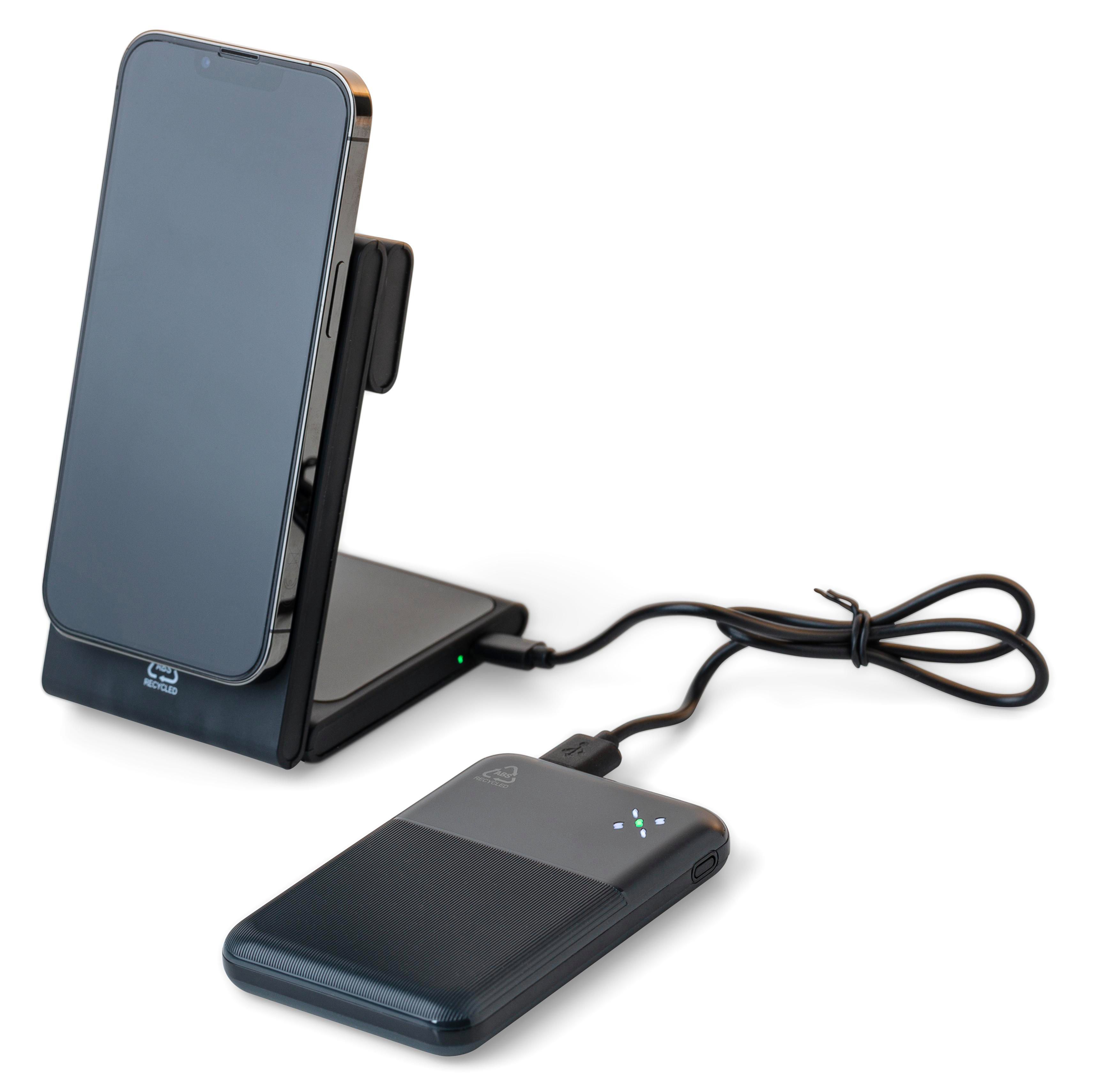 Power bank sans fil en ABS recyclé Miren