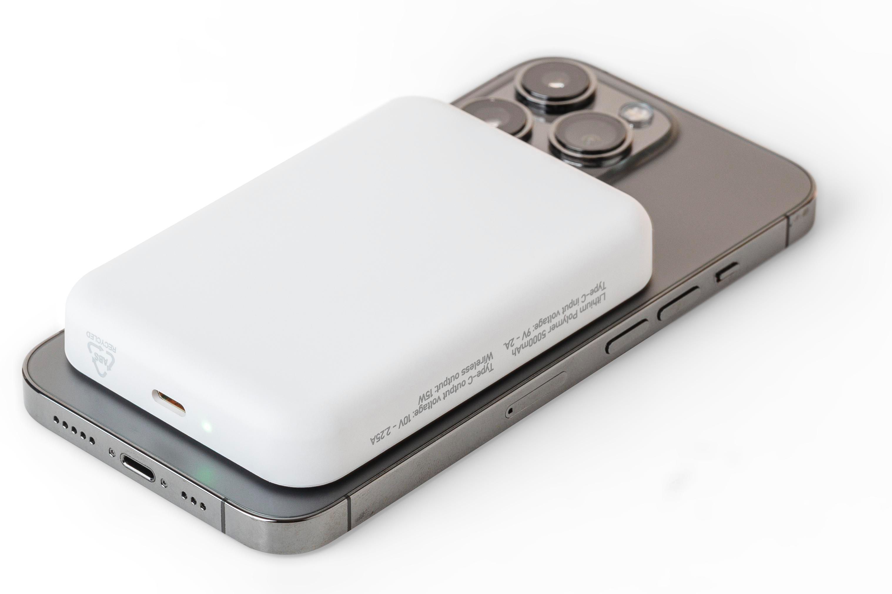 Power bank sans fil en ABS recyclé Miren