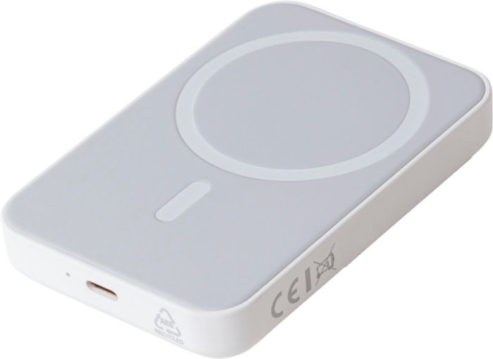 Power bank con caricatore wireless Miren | Riciclato | 5.000 mAh | Compatibile con MagSafe