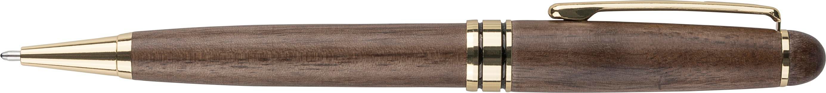 Stylo bille twist en bois de noyer Noa
