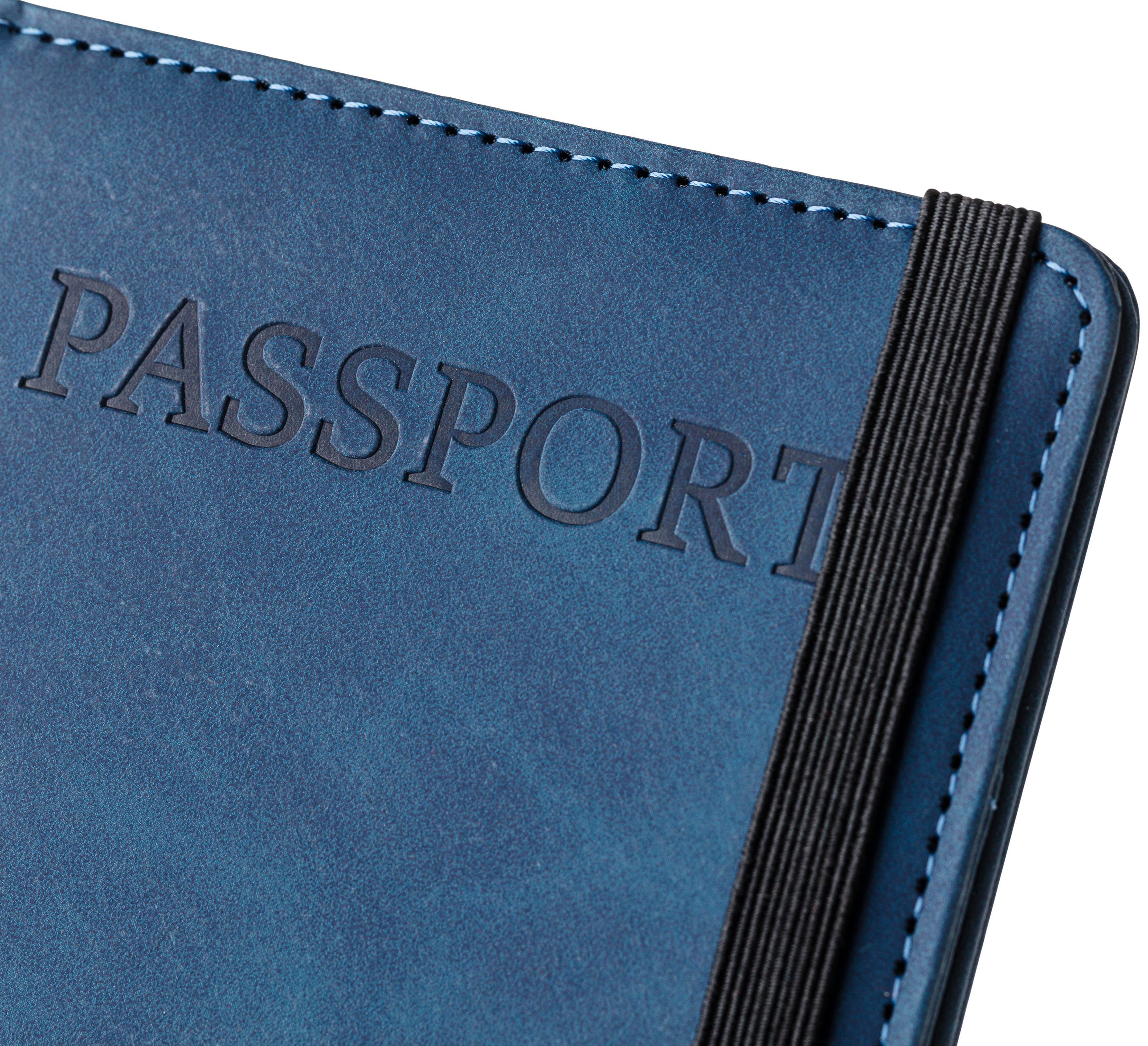 Porte-passeport et étiquette de bagage en PU recyclé Zani